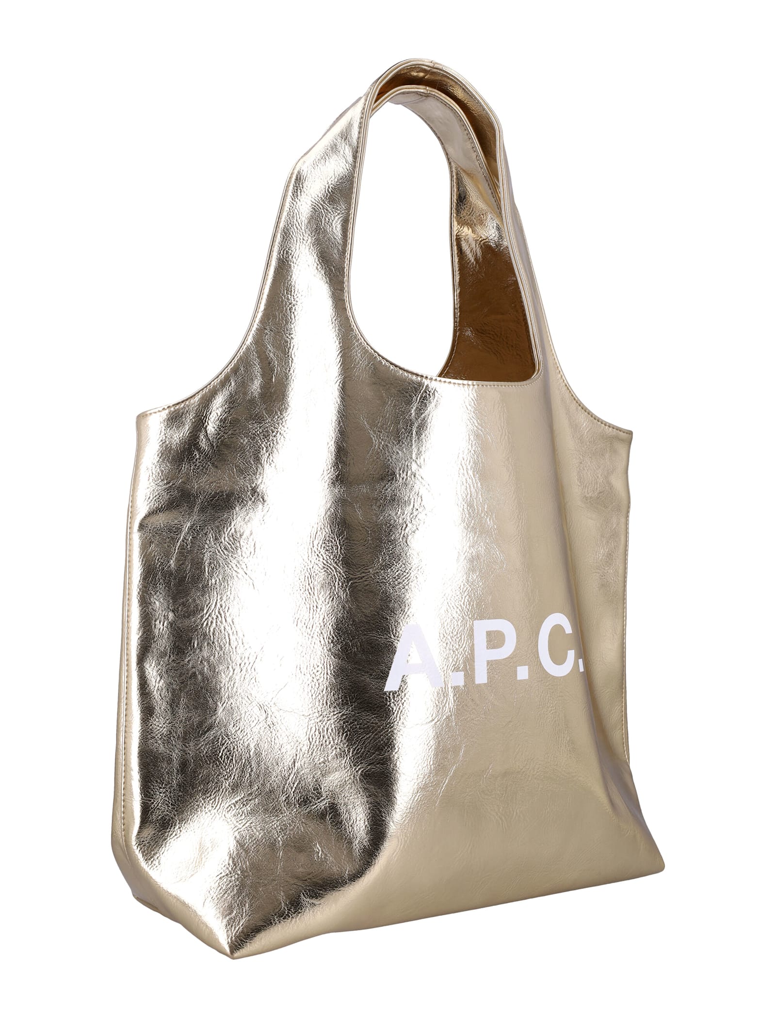 Apc A.p.c. Ninon Small Tote Bag In Gold