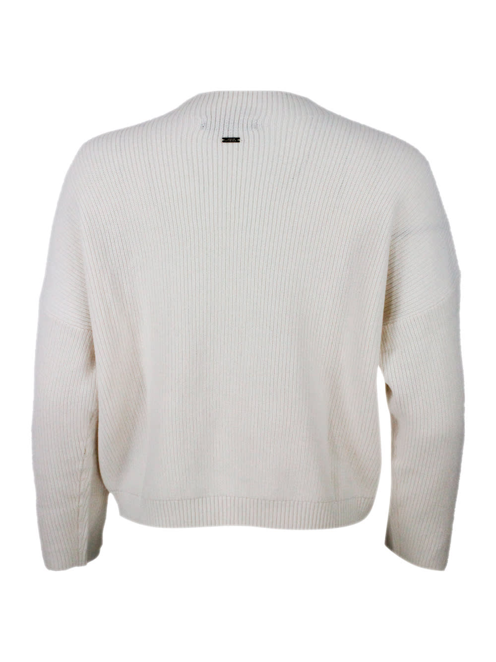 Shop Armani Exchange Sweater In Cream