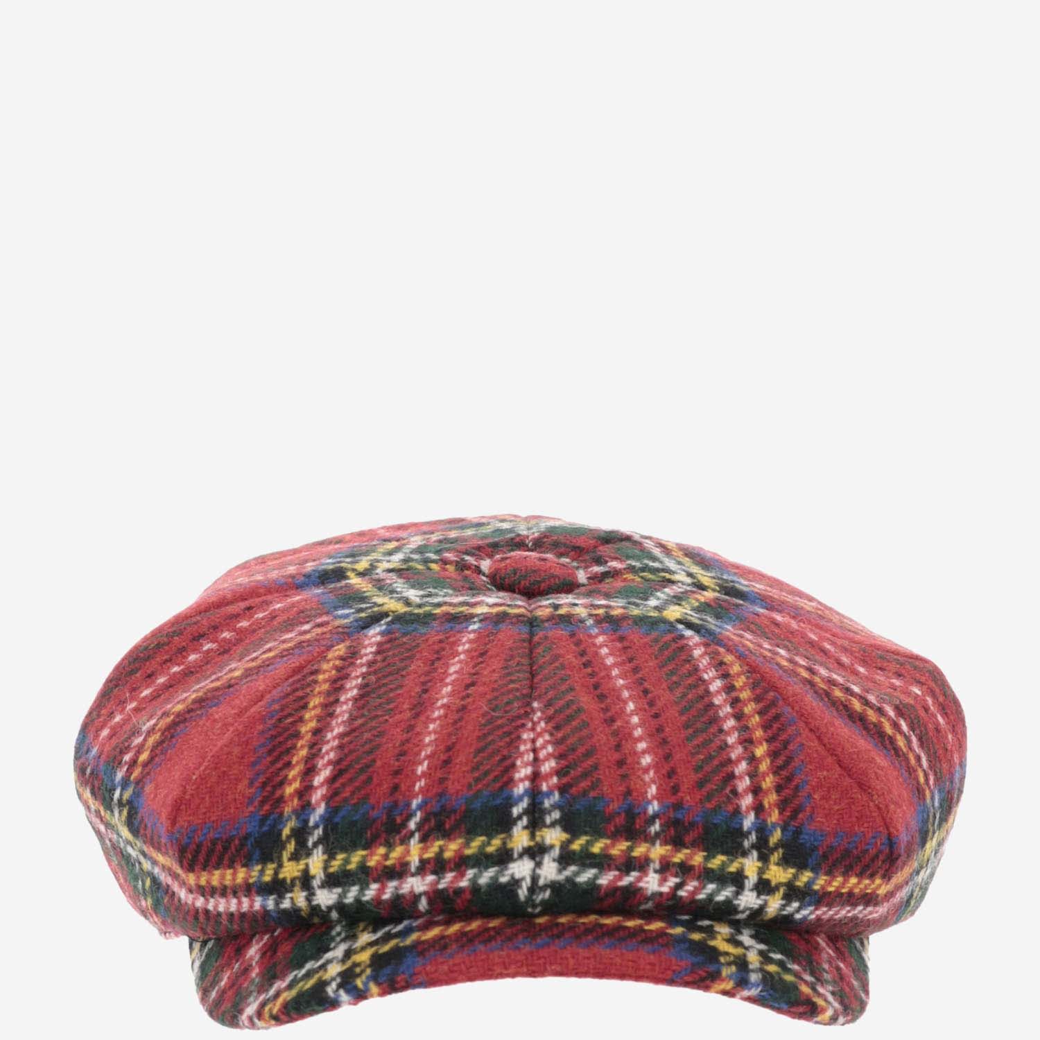 Wool Cap With Check Pattern