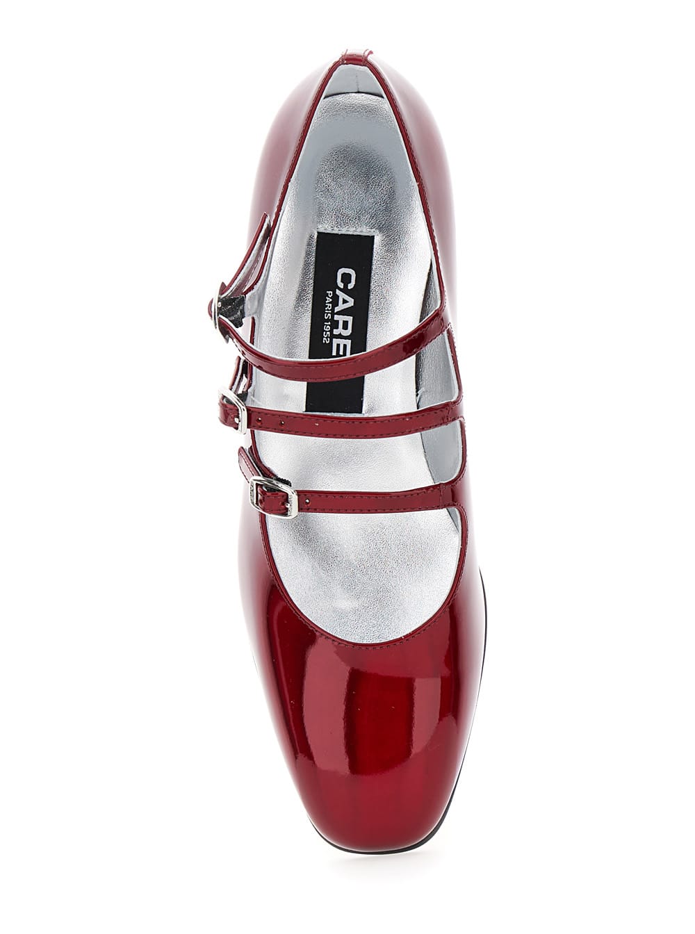 Shop Carel Kira 24 Reflex Red Pumps With Straps In Patent Leather Woman