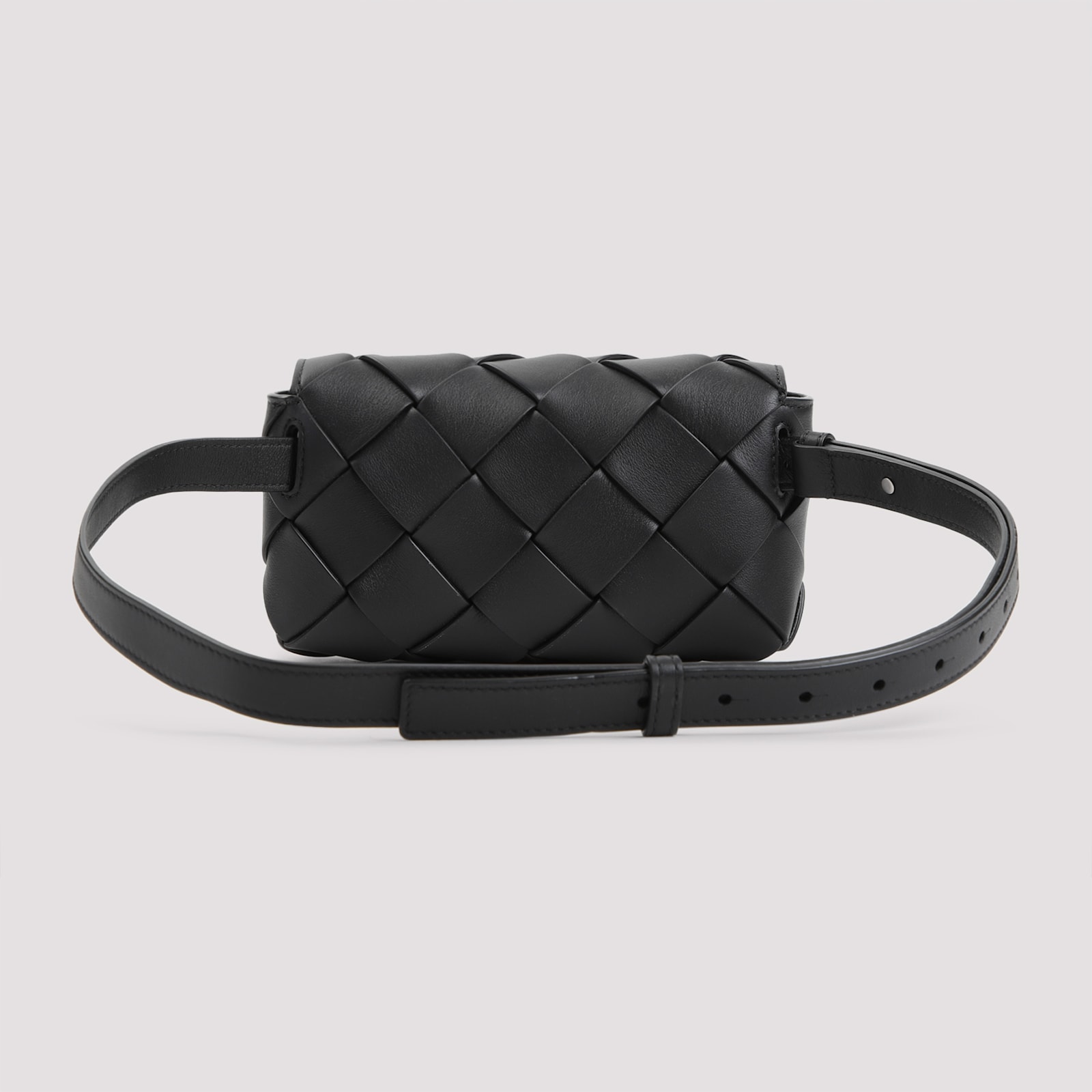 Bottega Veneta Diago Intrecciato Leather Belt Bag In Black