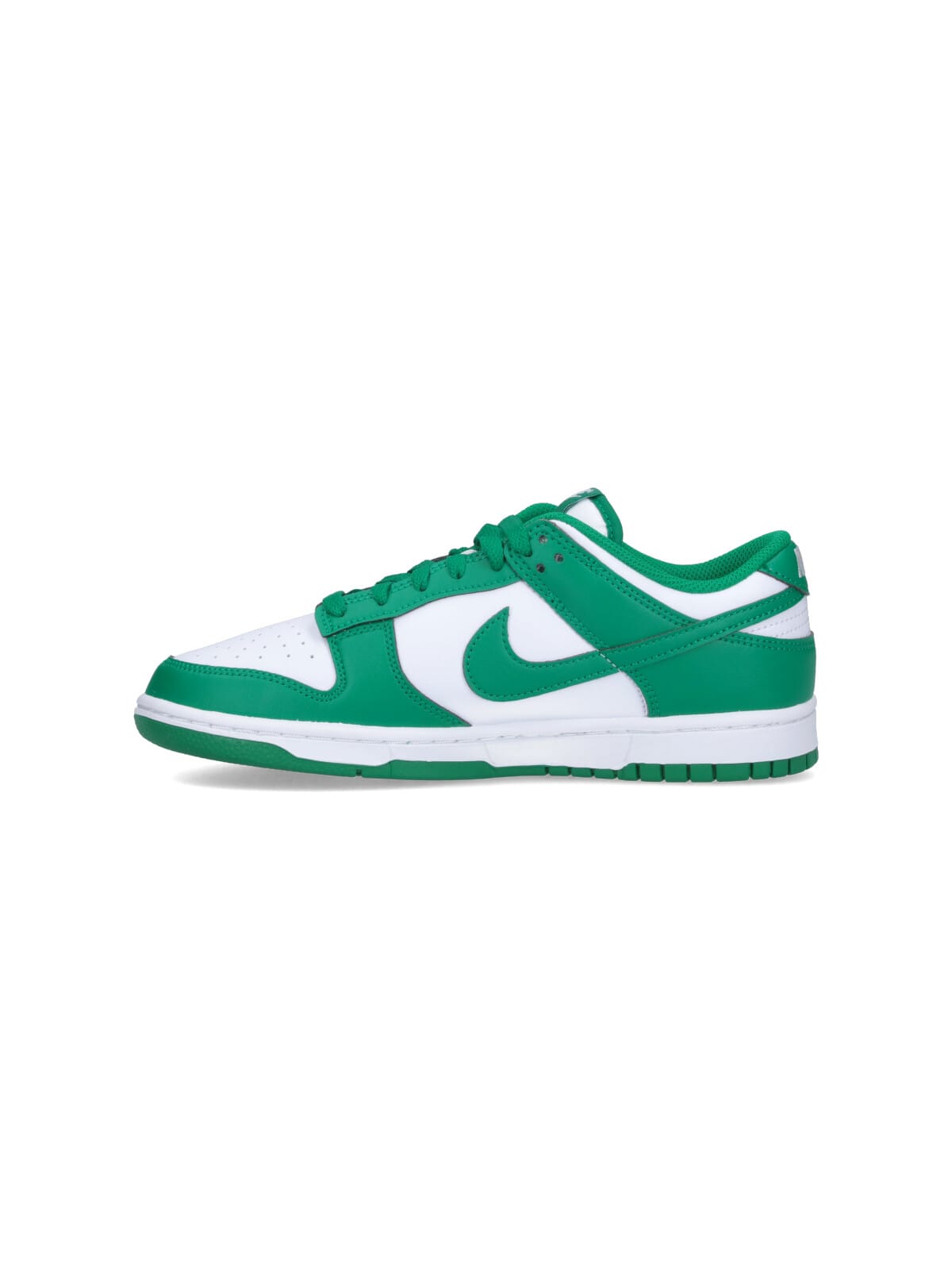 Nike Dunk Low Retro Sneakers In Green Leather In Multi