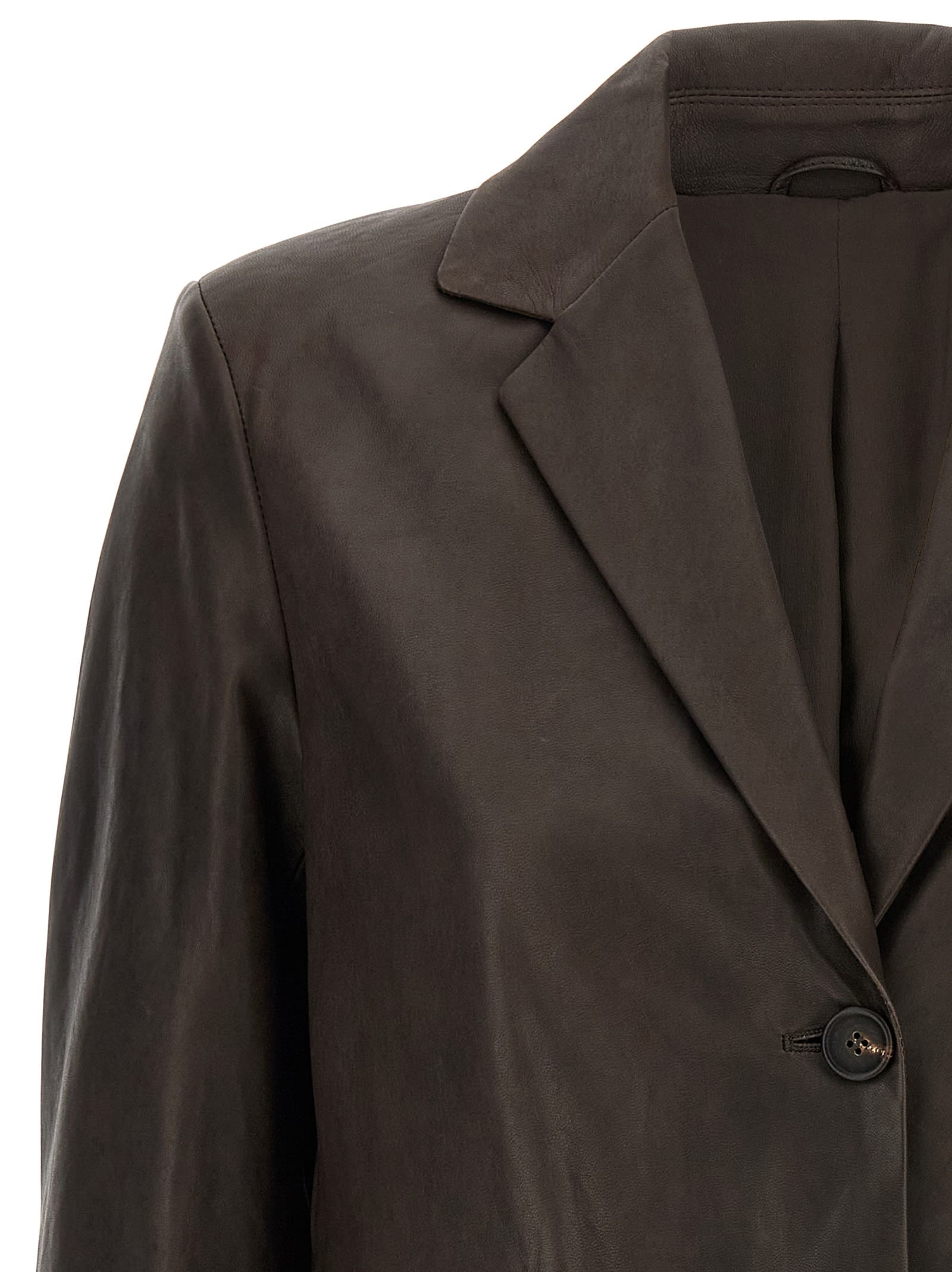 Brunello Cucinelli Blazer Nappa Monile Blazer And Suits Brown In Brown