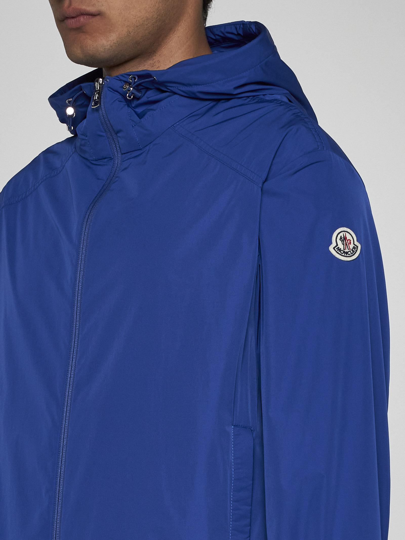 Shop Moncler Clapier Nylon Jacket In Medium Blue