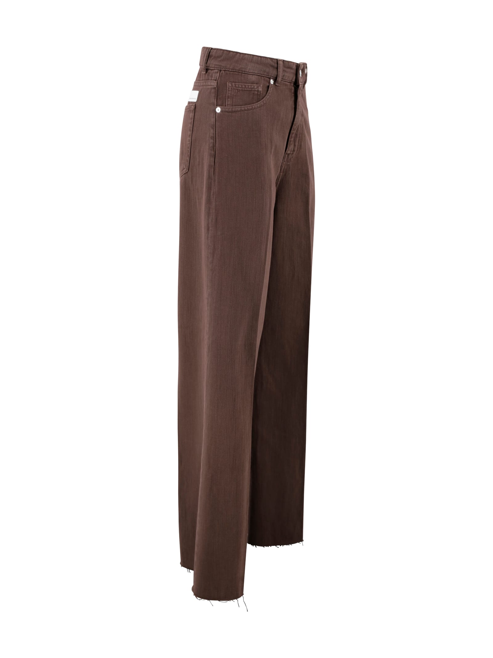 Nine In The Morning Mid-rise Trousers In Brown