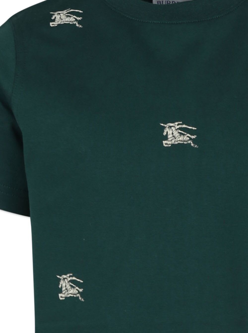 Burberry Ekd Cotton T-shirt In Green