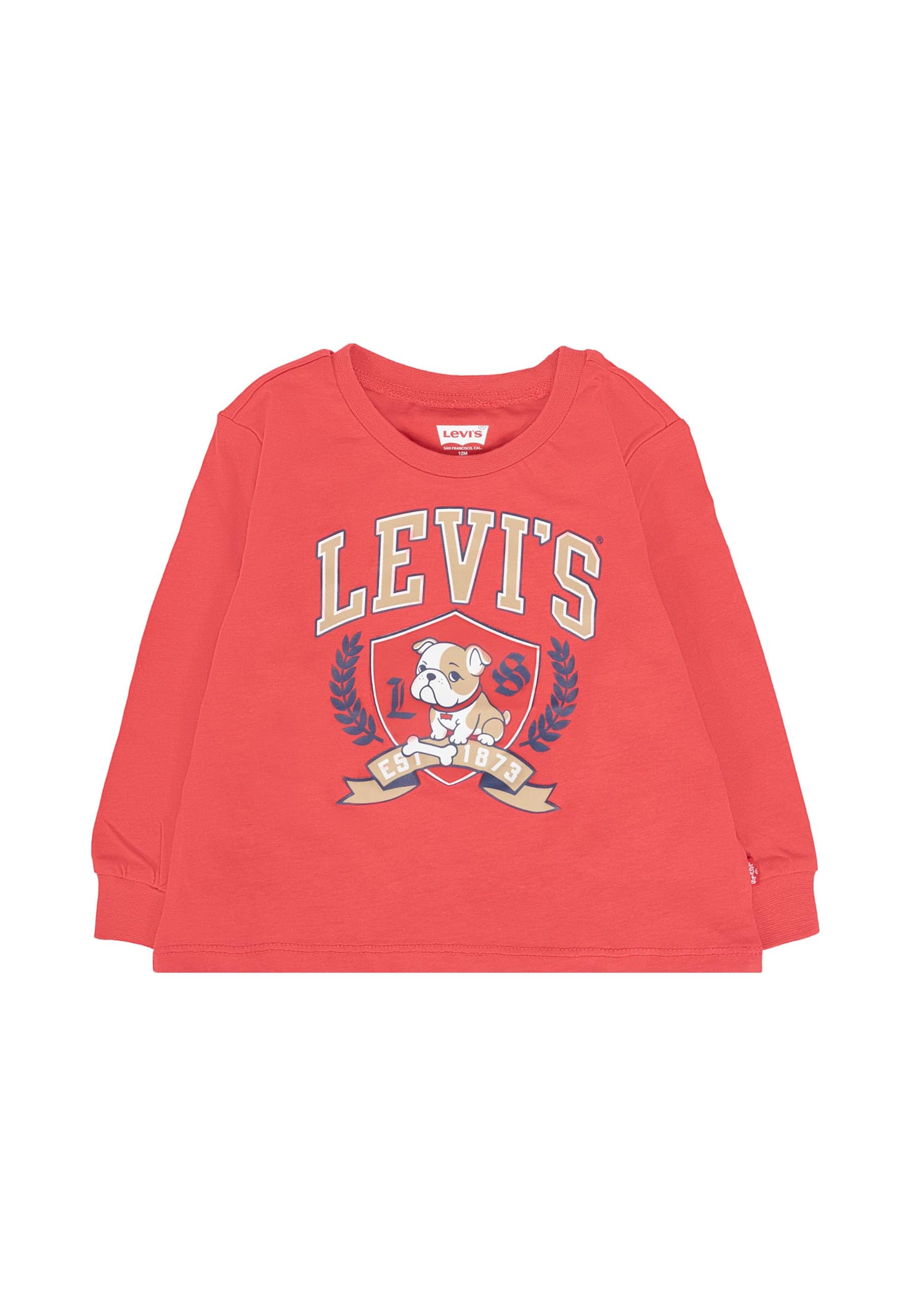 Levi's Red T-shirt For Baby Boy With Logo In Multi