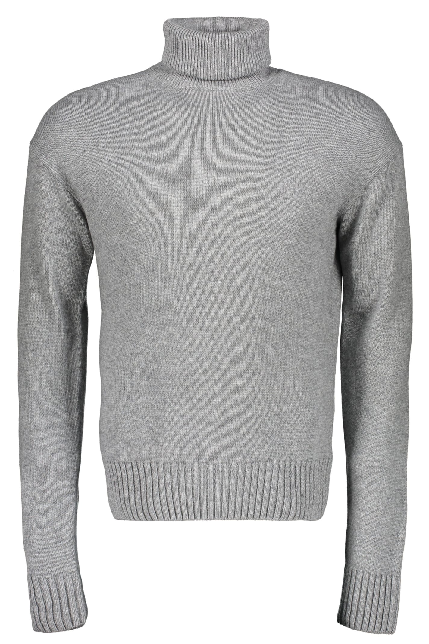 Shop Off-white Turtleneck Sweater In Grey