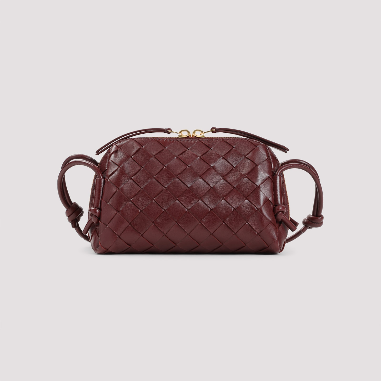 Bottega Veneta Leather Concert Bag In Barolo Gold
