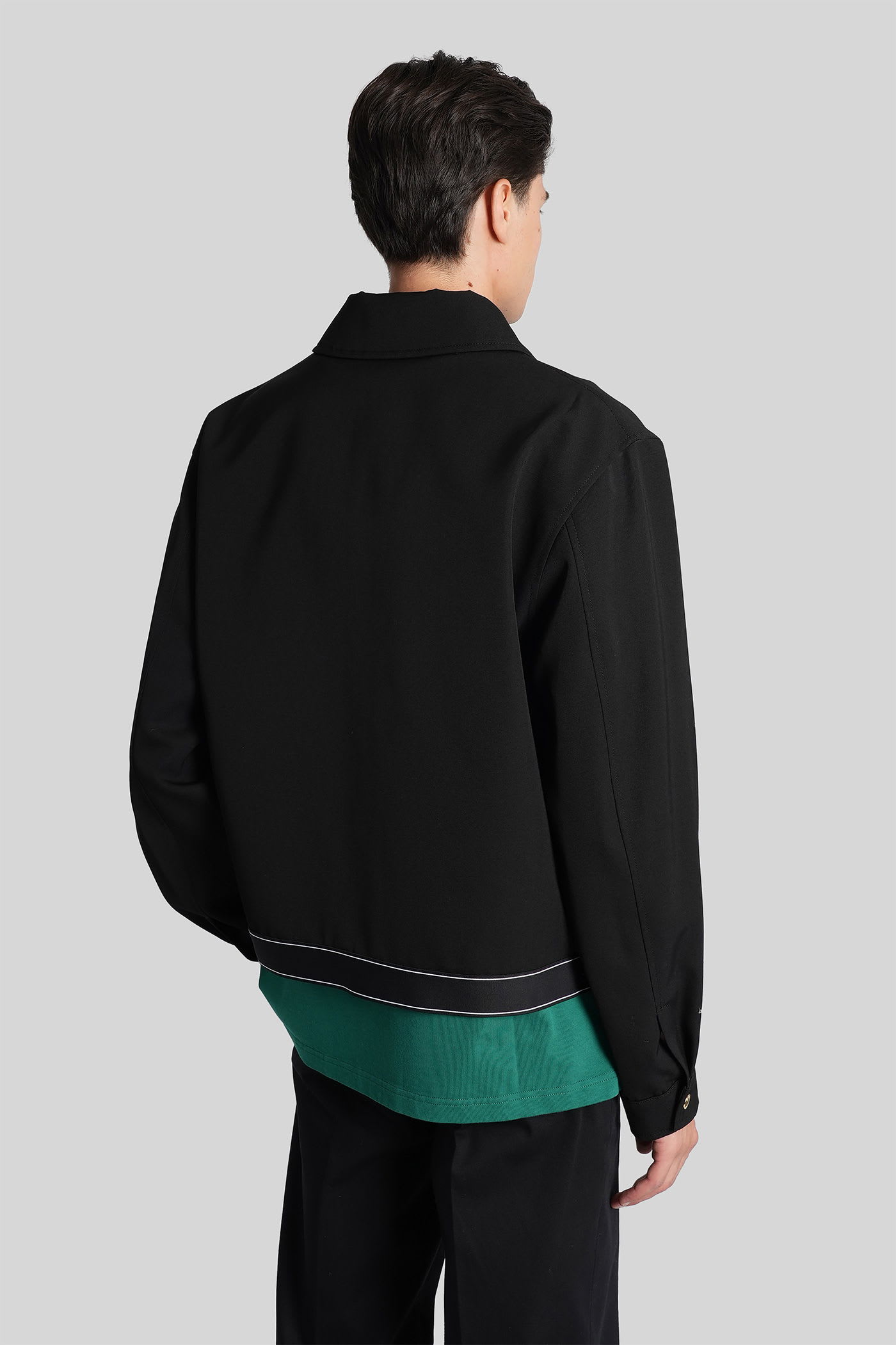 Casablanca Wool-twill Track Jacket In Black