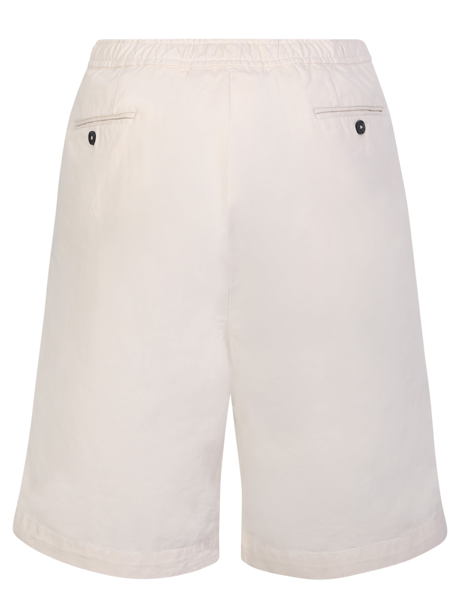 Shop Officine Generale Light Beige Cotton Shorts