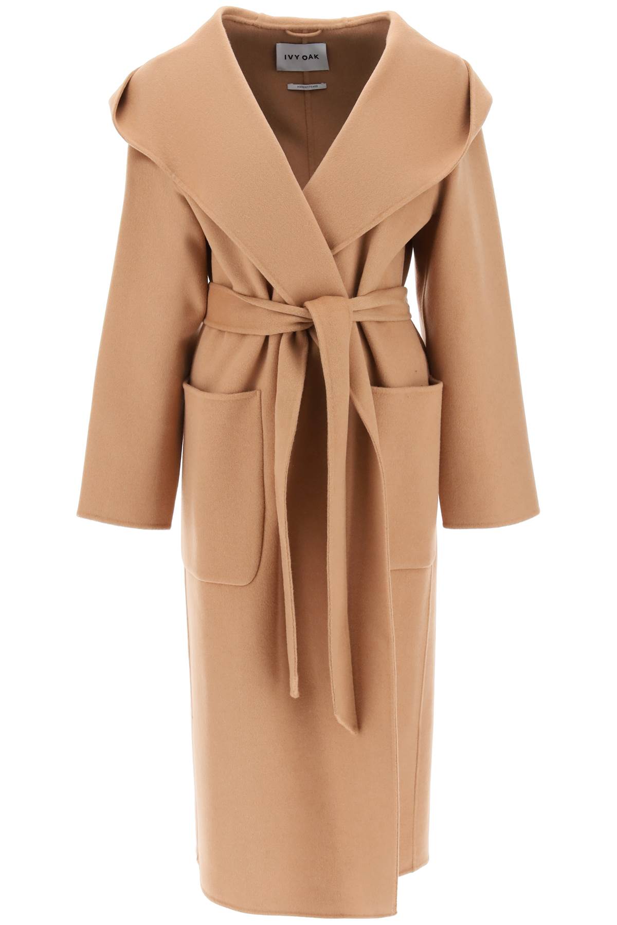 Shop Ivy & Oak Celia Edie Hooded Coat In Golden Camel (beige)