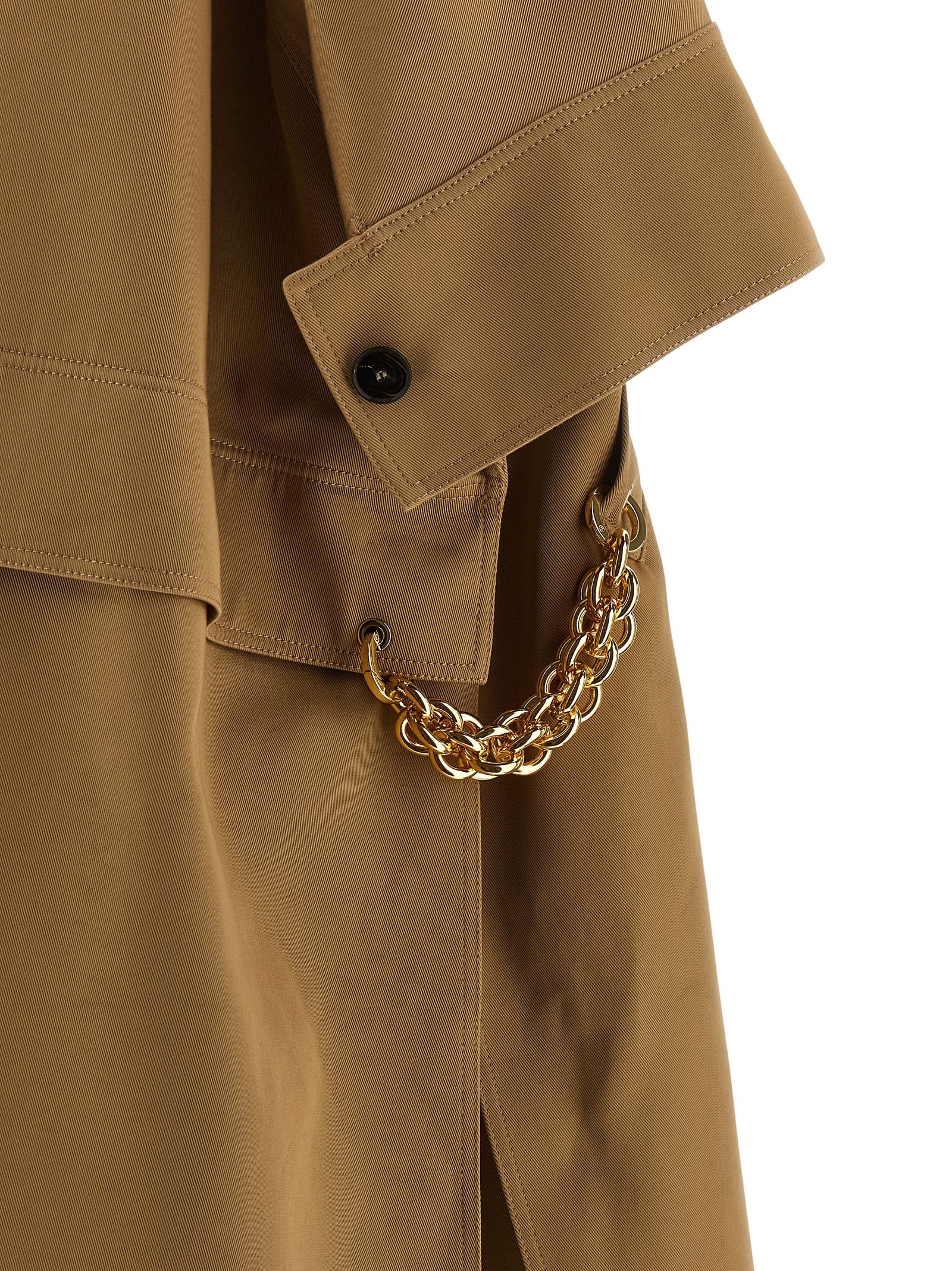 Darkpark Long Coat With High Collar And Raglan Sleeves In Brown
