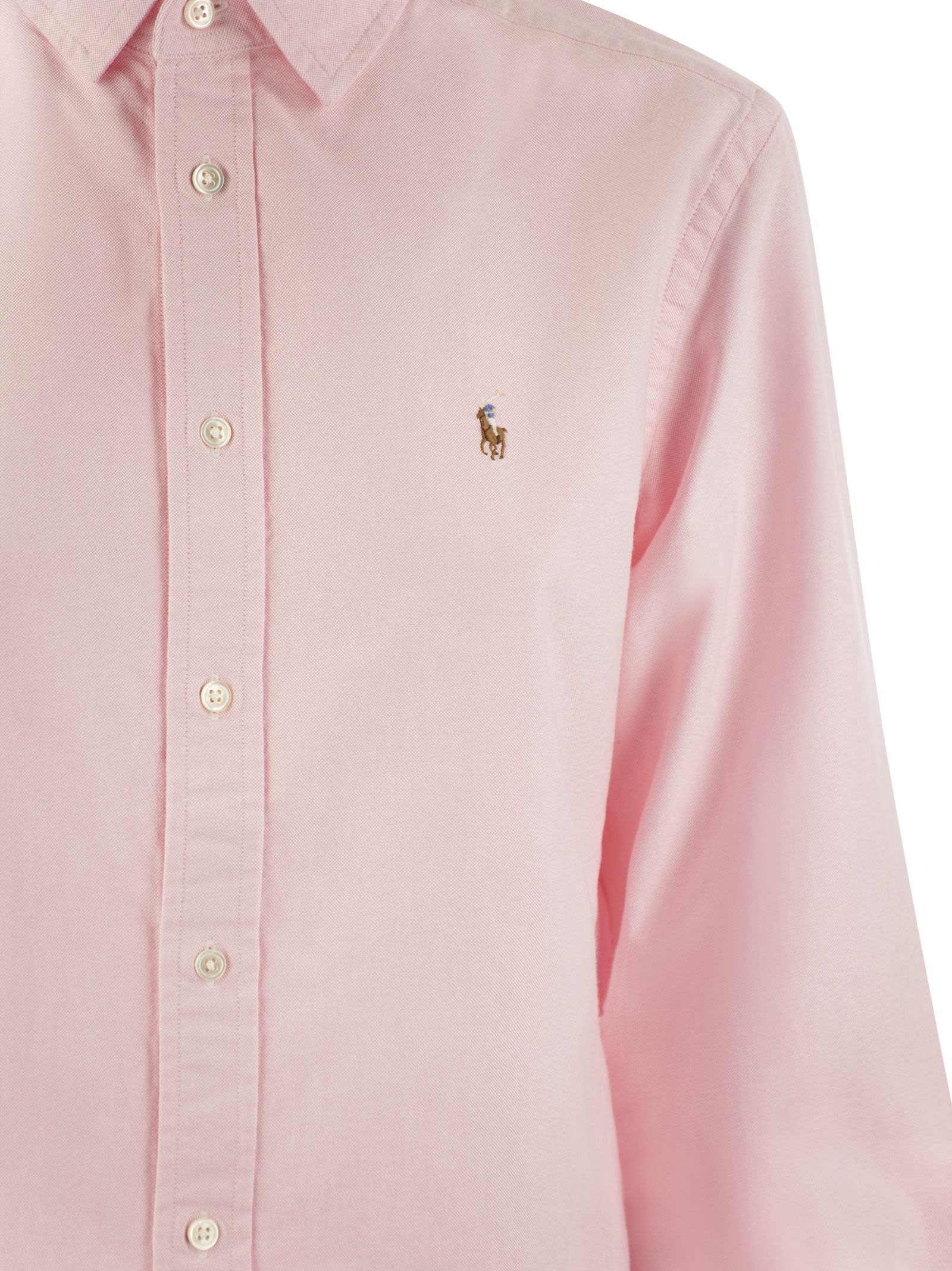 Shop Polo Ralph Lauren Classic-fit Oxford Shirt In Pink