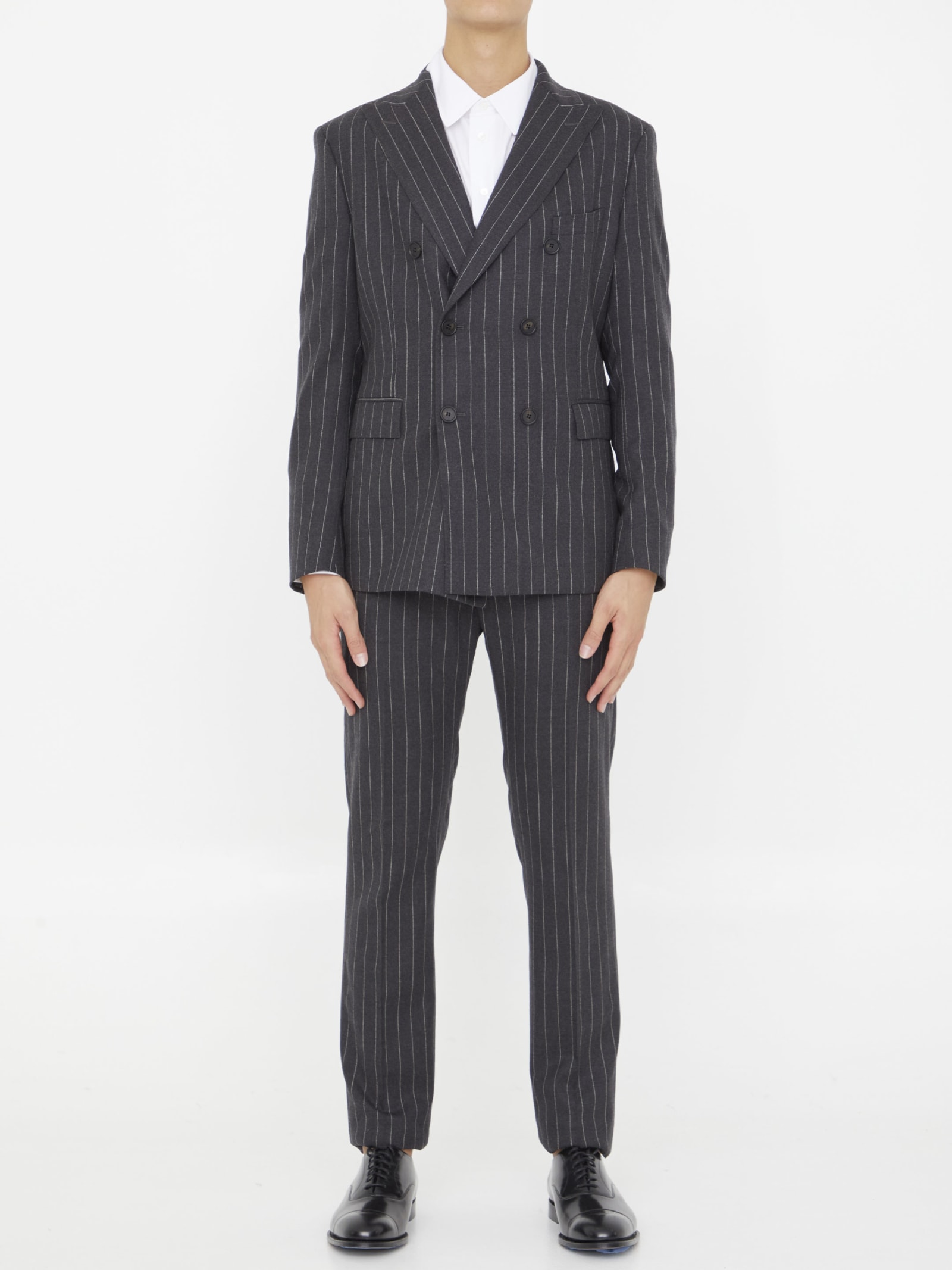 Tonello Pinstriped Two-piece Suit In Grey