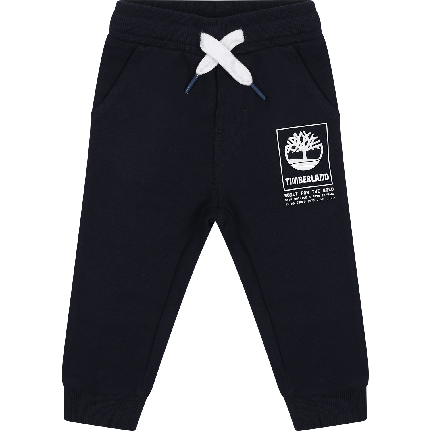 Timberland Blue Trousers For Baby Boy With Logo