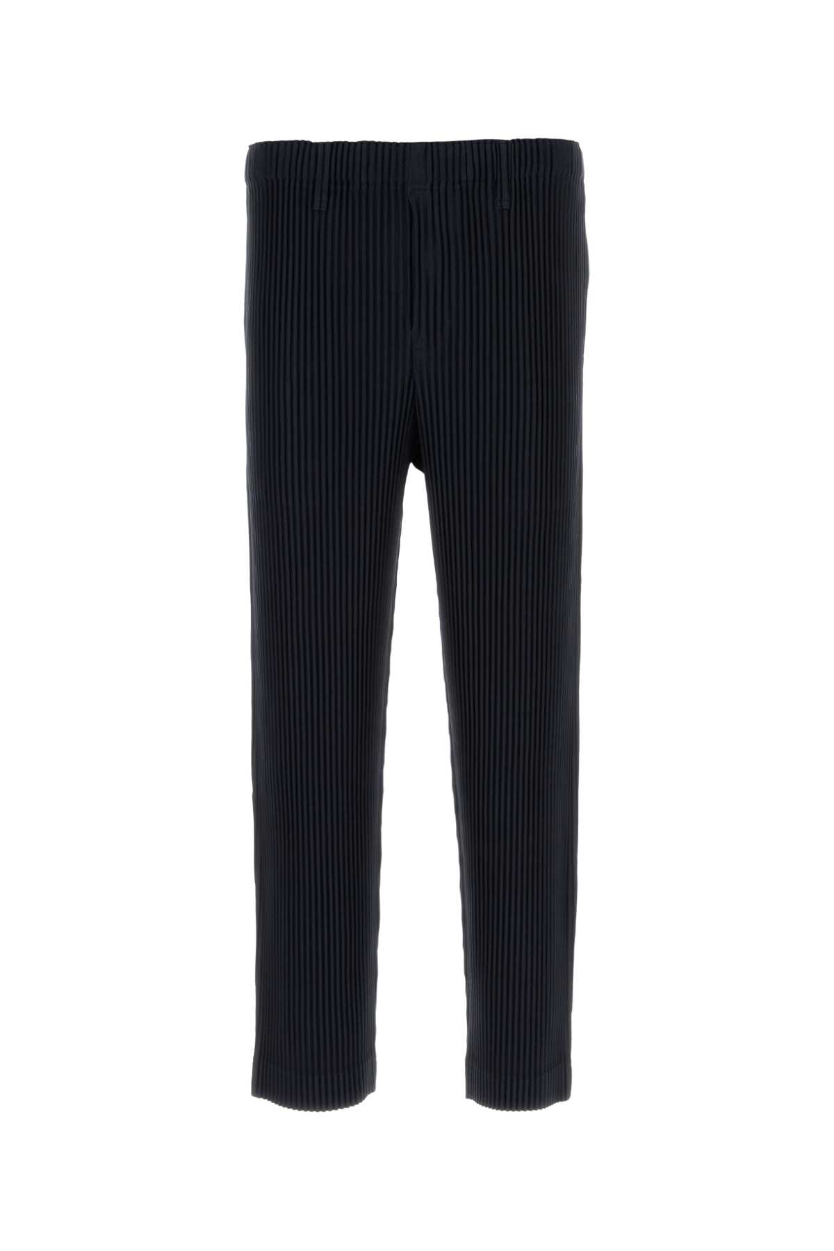 Shop Issey Miyake Midnight Blue Polyester Pant In Navy