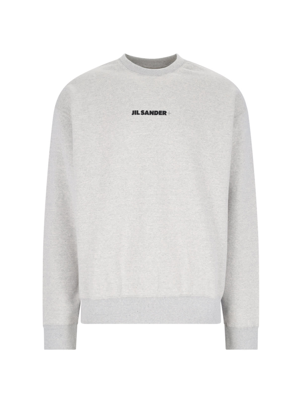 Shop Jil Sander Logo Crew Neck Sweatshirt In Gray