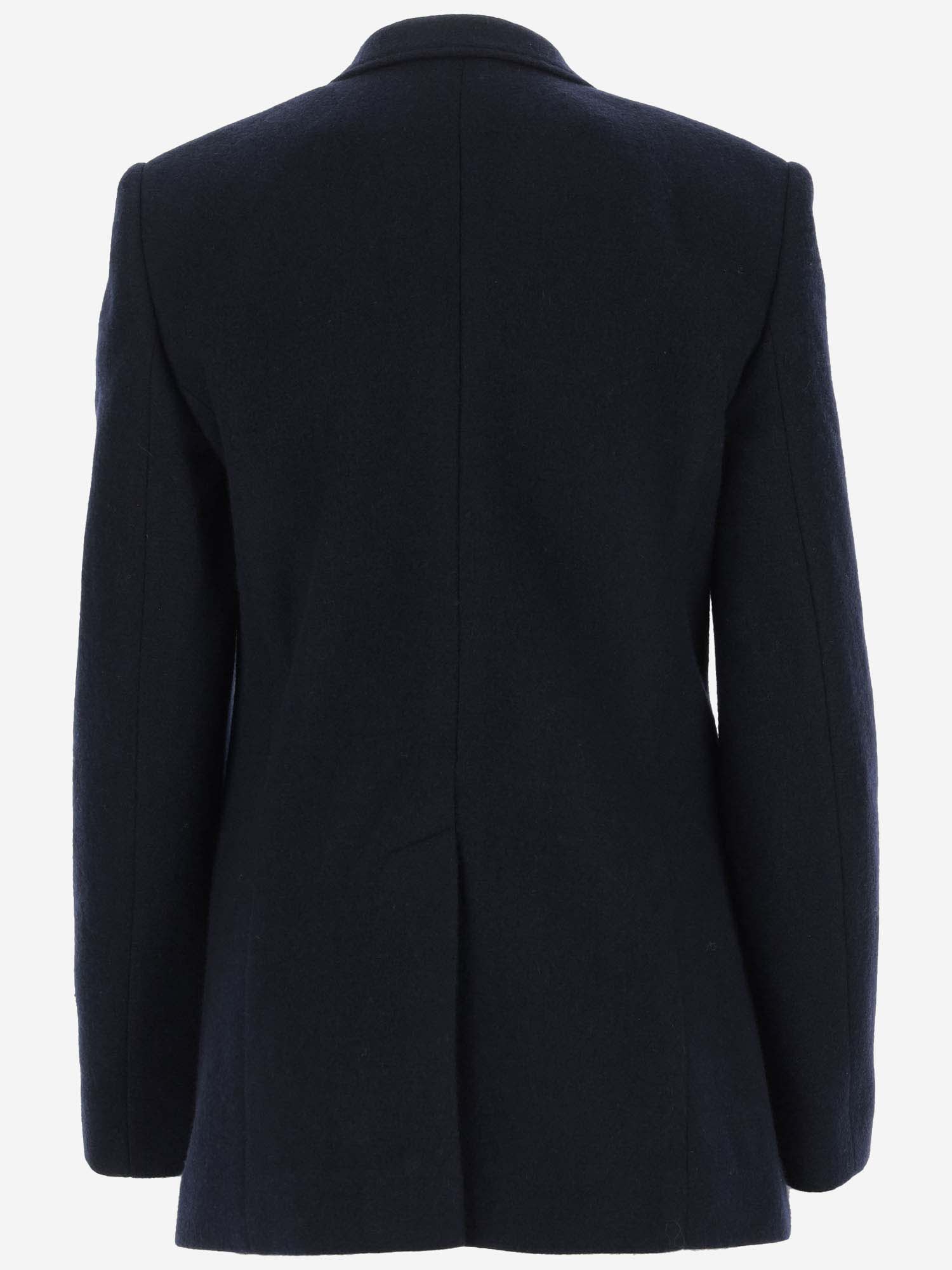 Shop Chloé Wool And Cashmere Blend Jacket In Abyss Blue