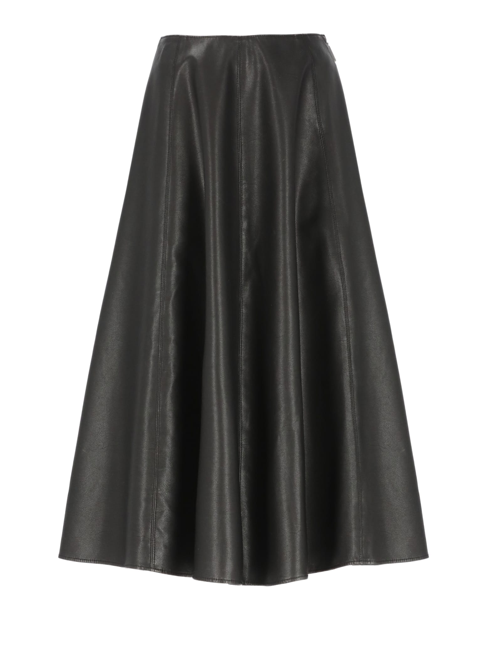 Shop Msgm Viscose Skirt In Black