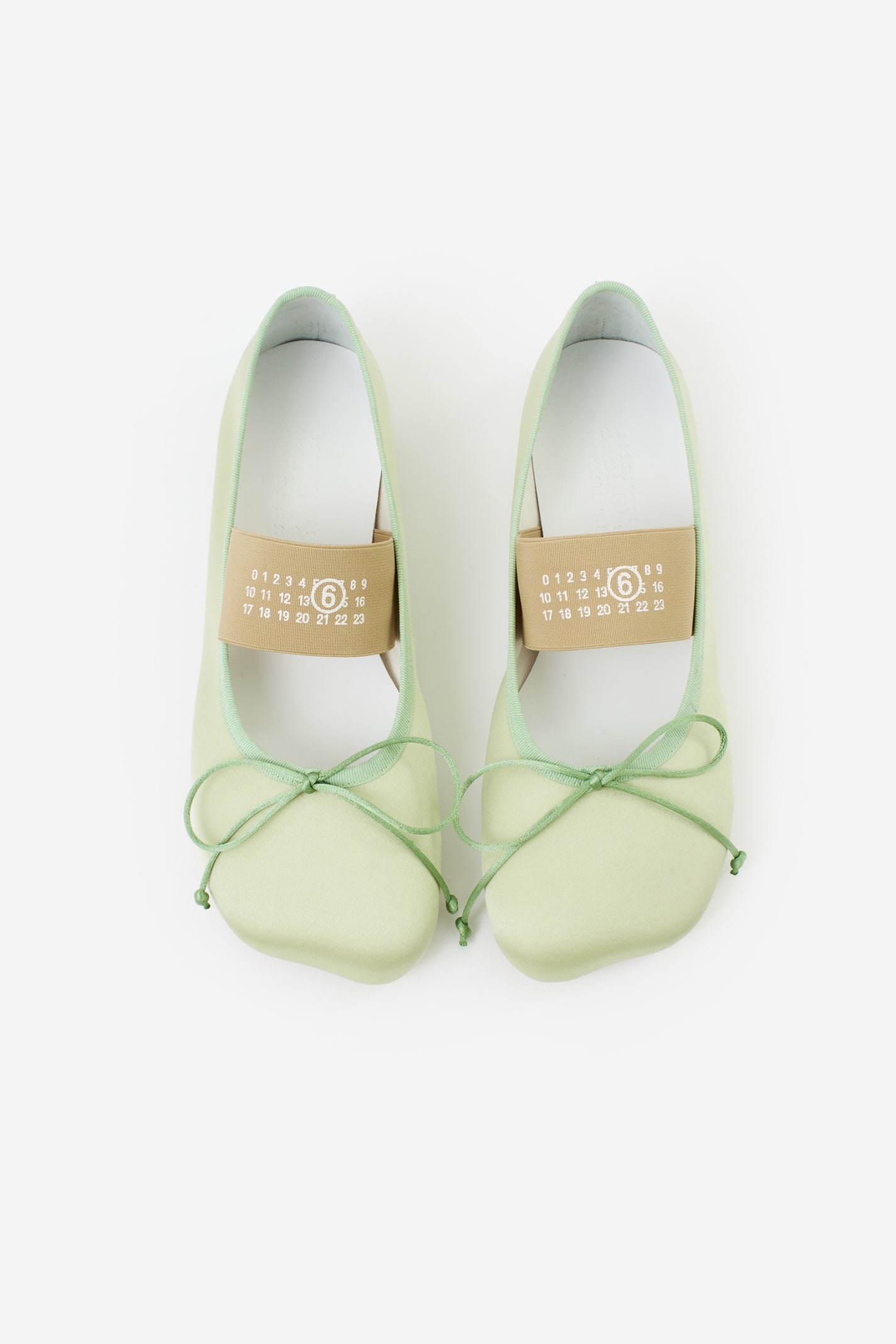 Shop Mm6 Maison Margiela Ballet Shoe Ballet Flats In Green