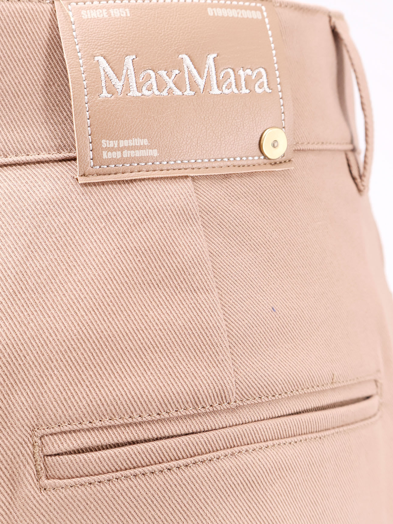 Shop 's Max Mara Marianna Distressed Fabric Trouser In Brown