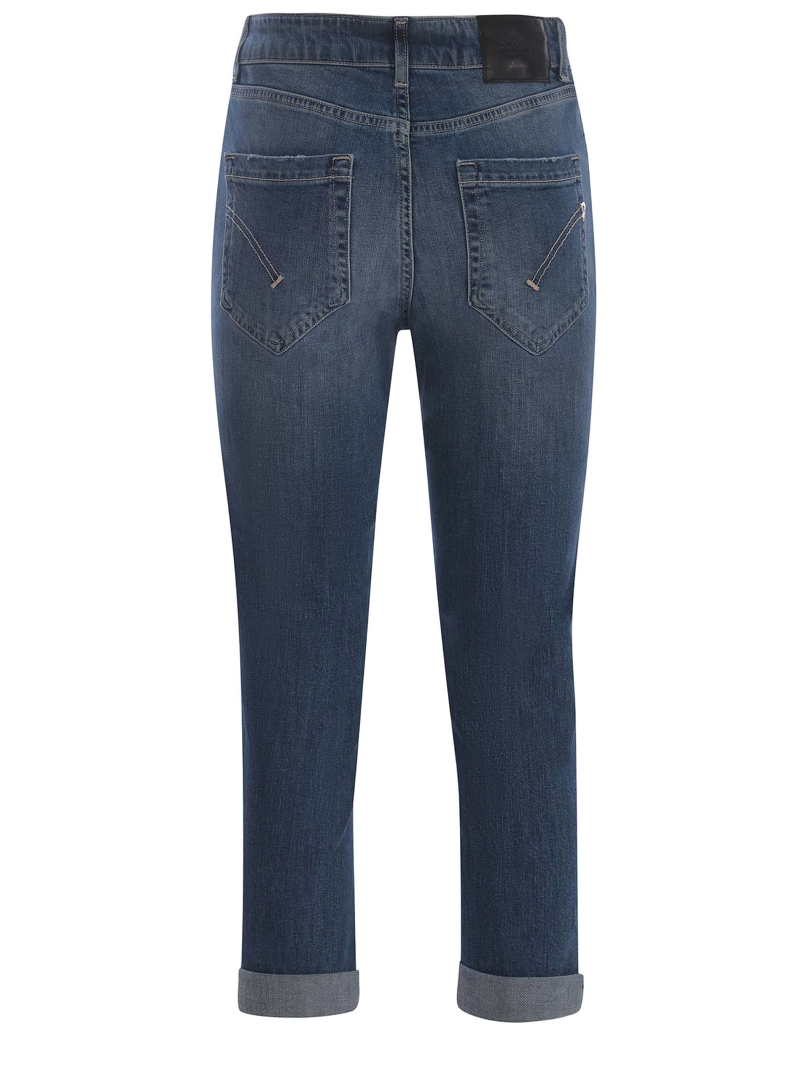 Shop Dondup Jeans  Koons Made Of Denim Stretch In Denim Azzurro