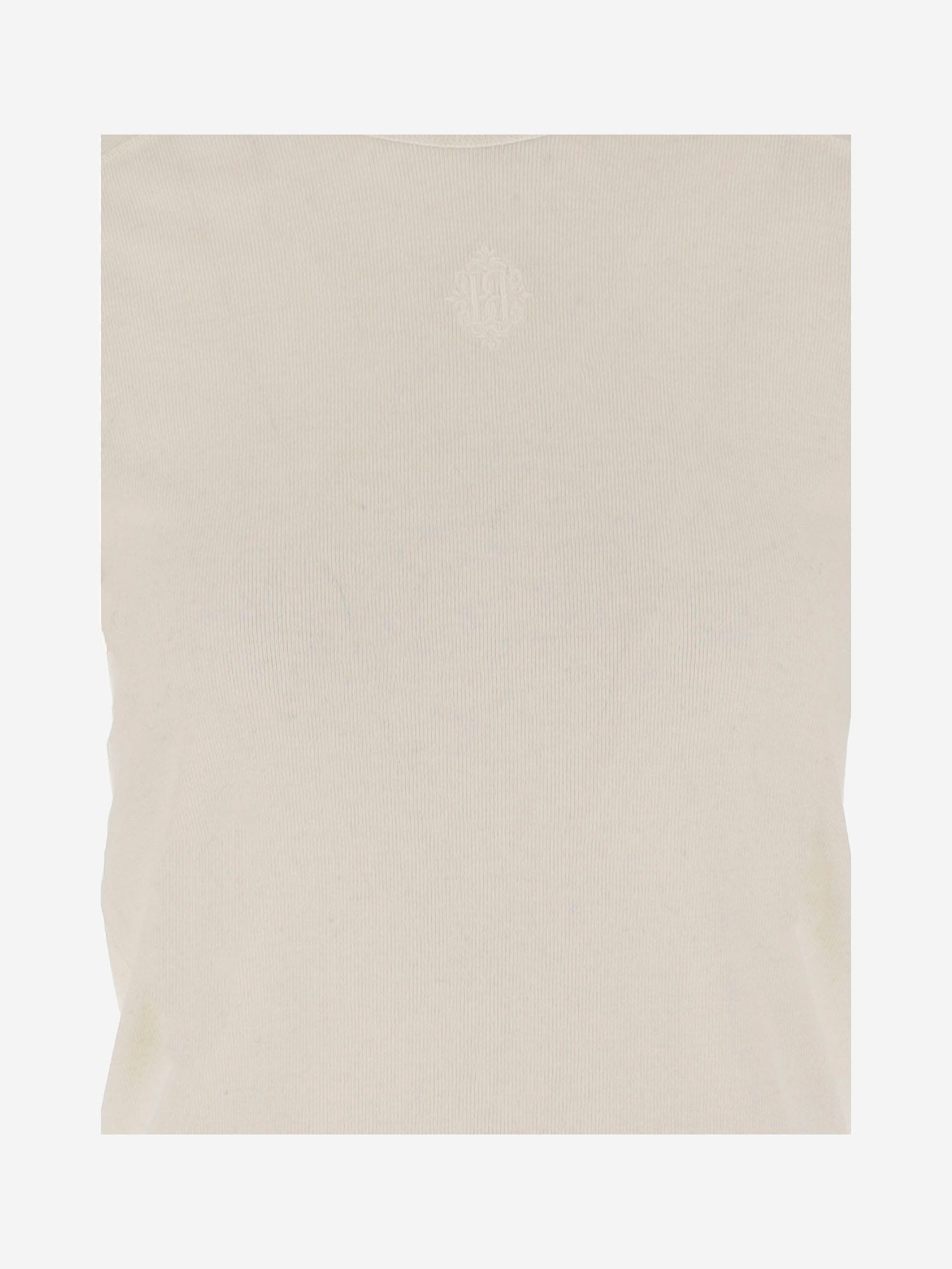 By Malene Birger Lyocell Blend T-shirt With Logo In Neutral