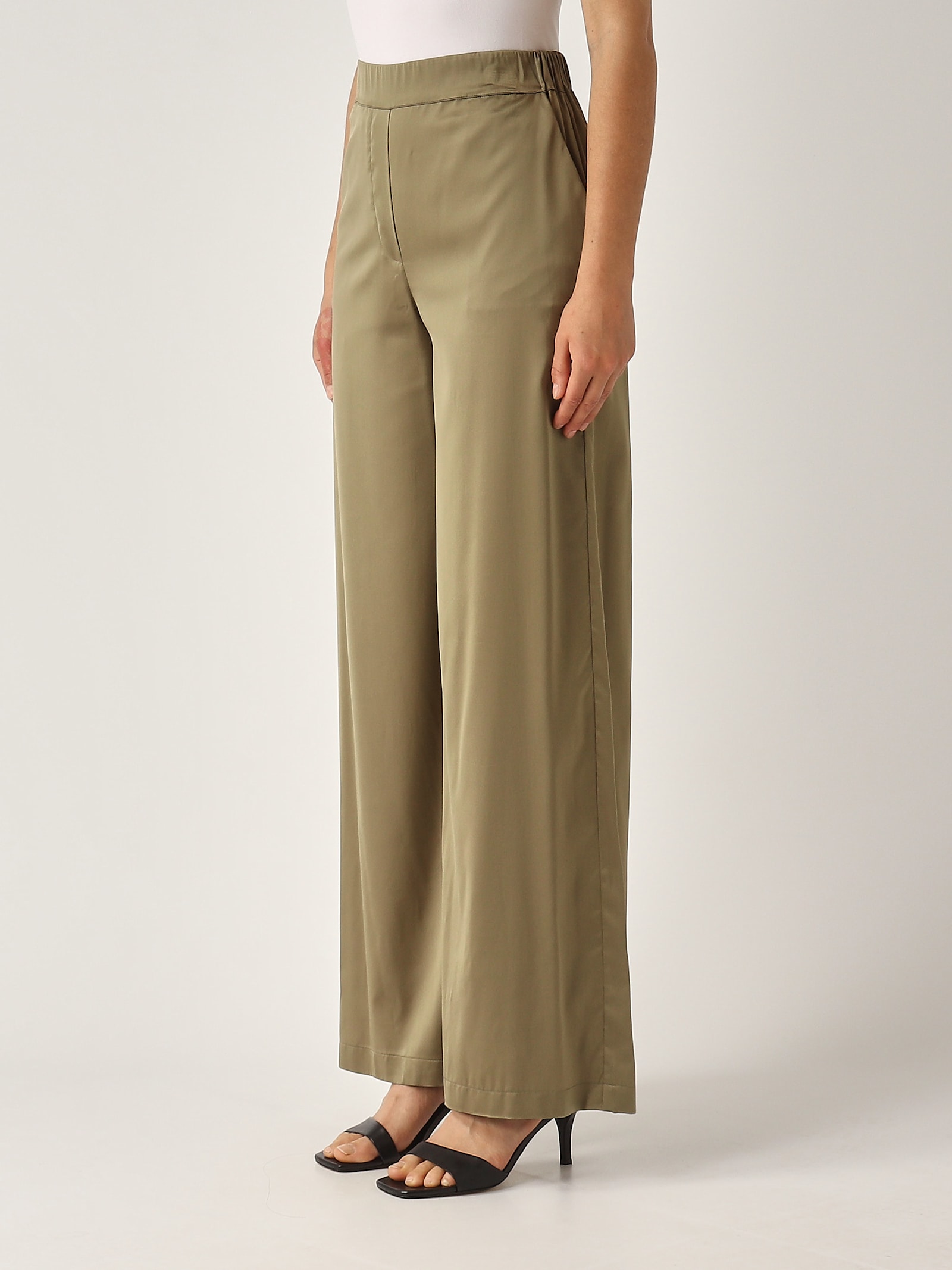 Gran Sasso Pantalone Palazzo Trousers In Brown
