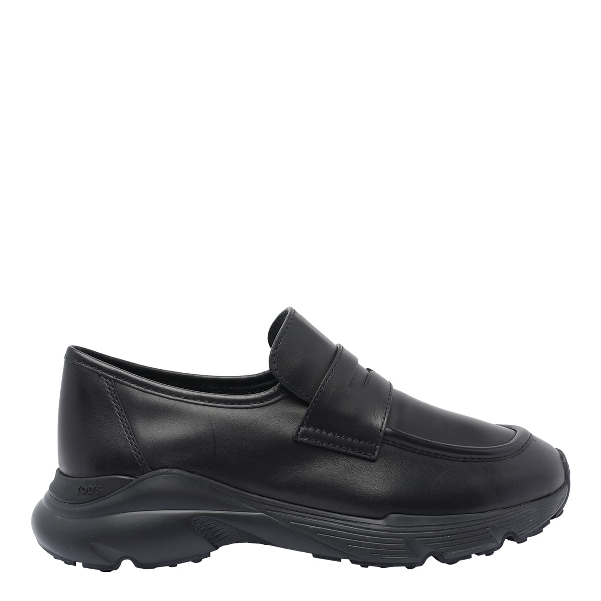 Tod's Leather Loafers In Black