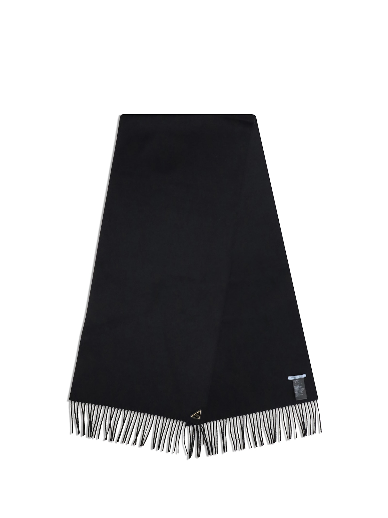 Prada Silk And Cashmere Scarf In Black