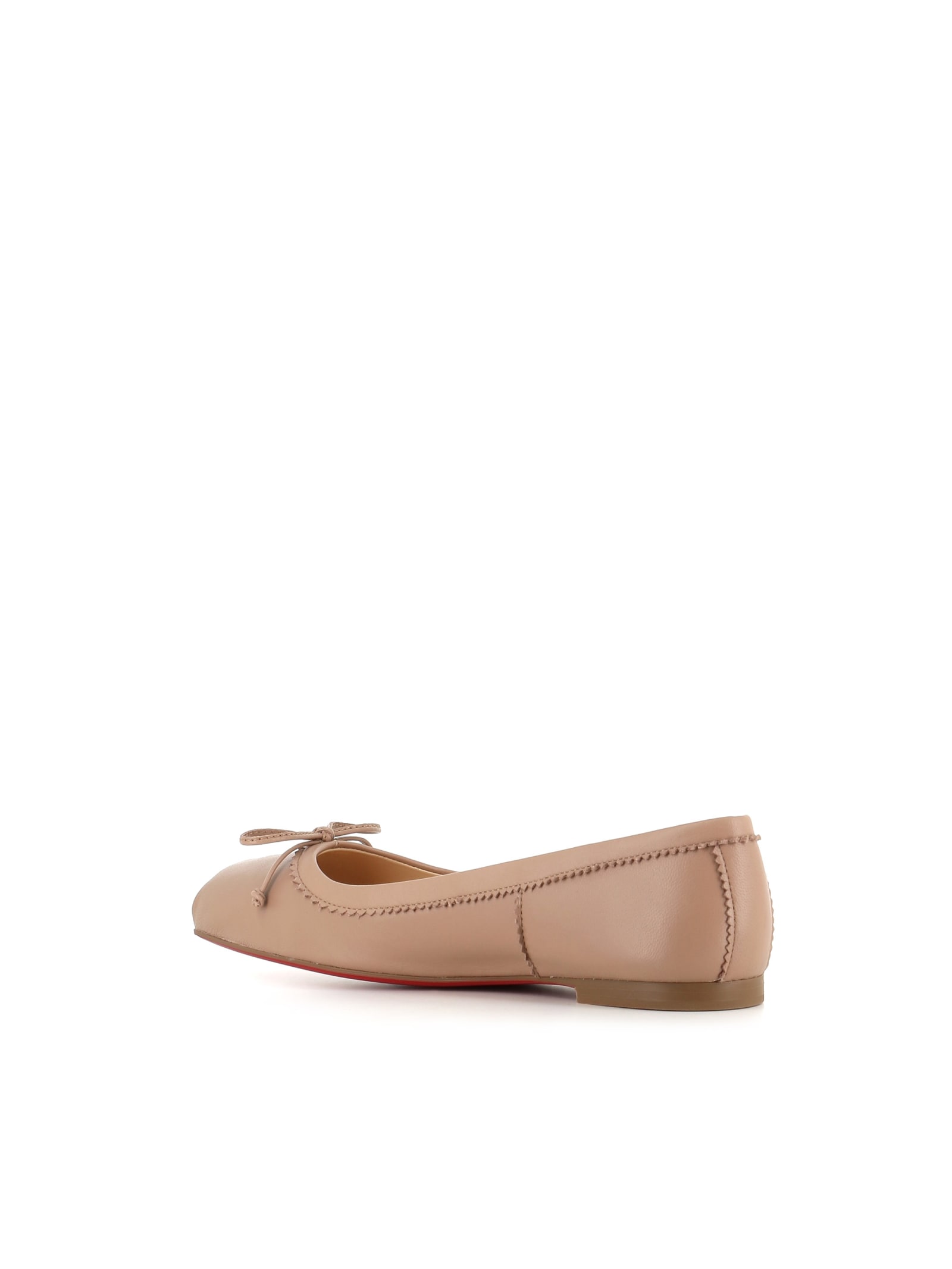 Shop Christian Louboutin Ballerina Mamadrague Flat In Nude