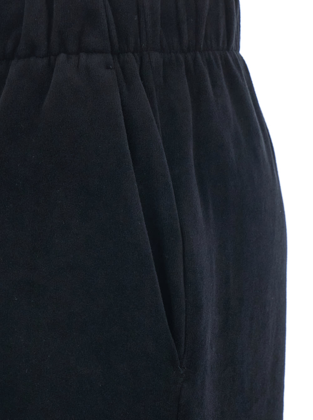 Golden Goose Ws Jogging Wide Leg French Pockets Double Chenille Jersey With Label In Black