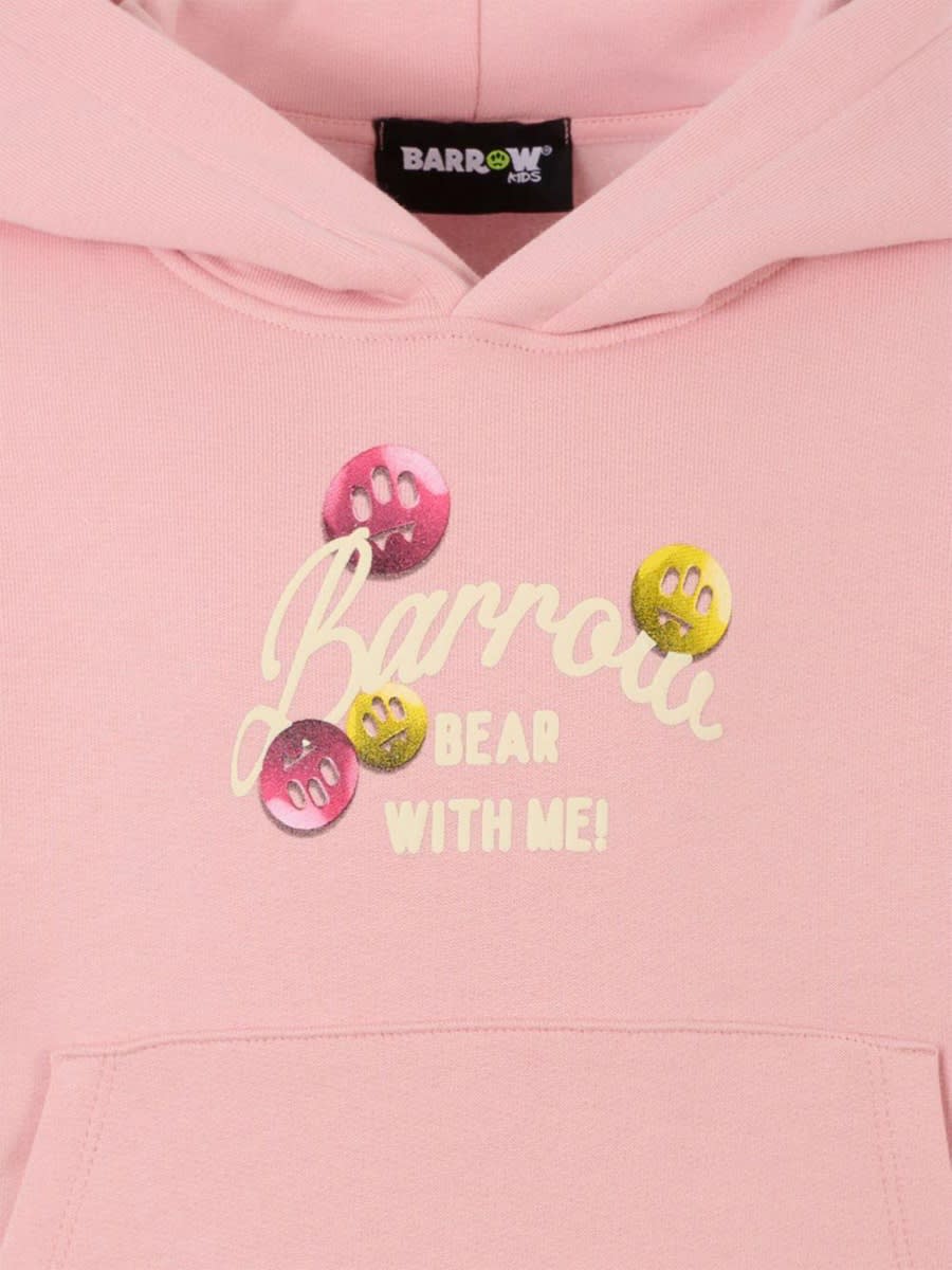 Barrow Fleece Regular Hoodie Girl In Pink