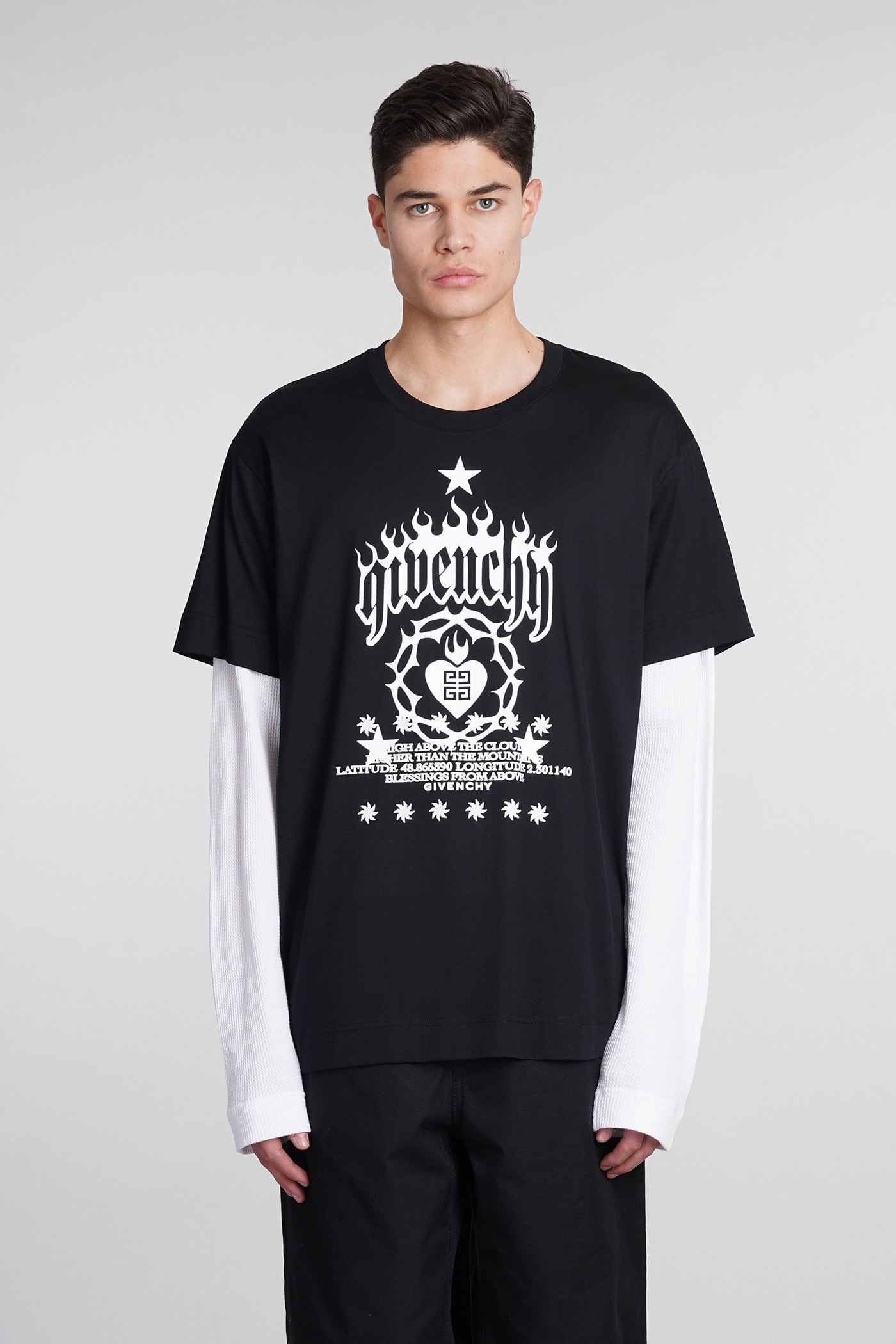 Givenchy T-shirt In Black Cotton In Nero