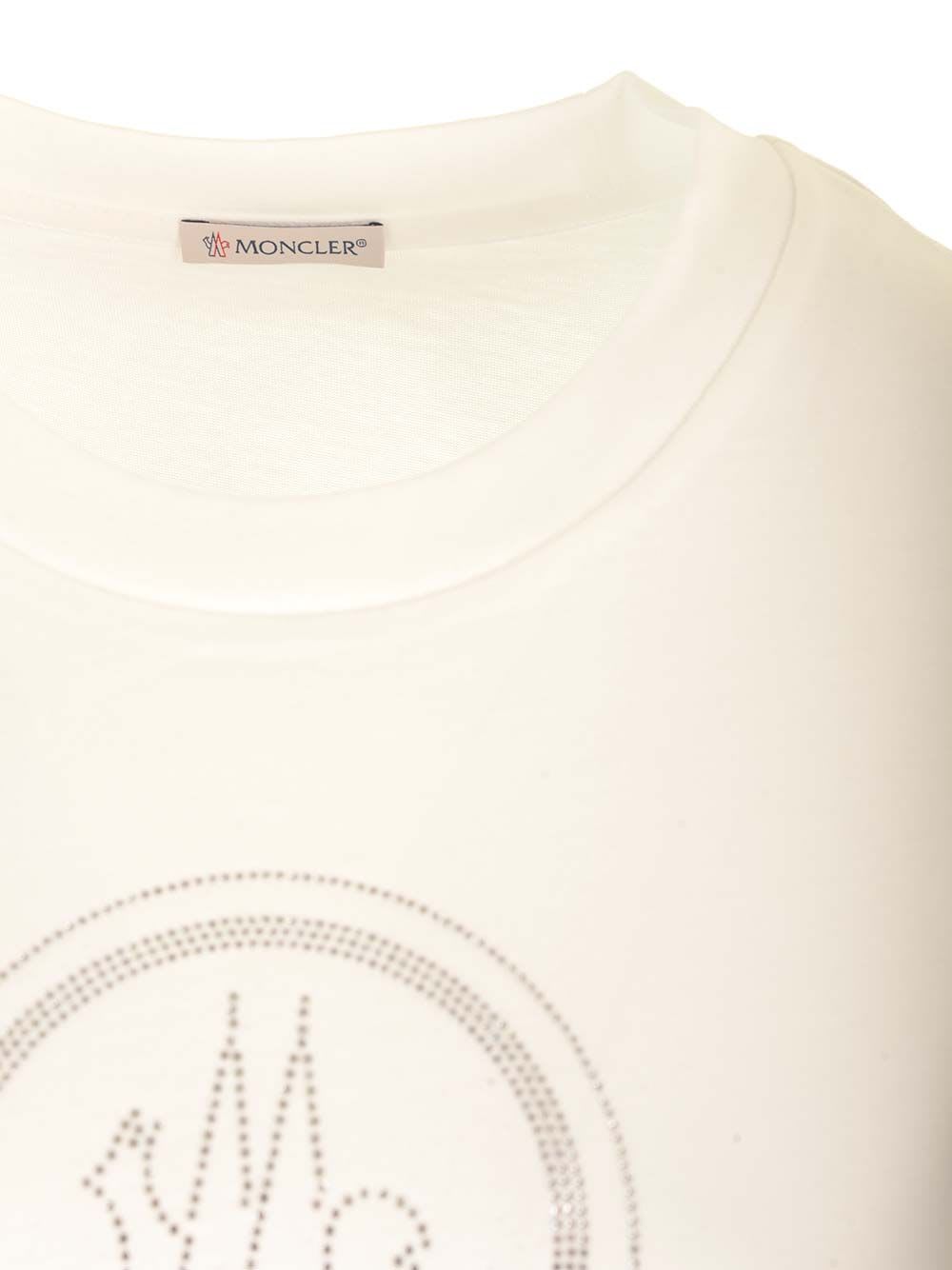 Shop Moncler Basic T-shirt In White