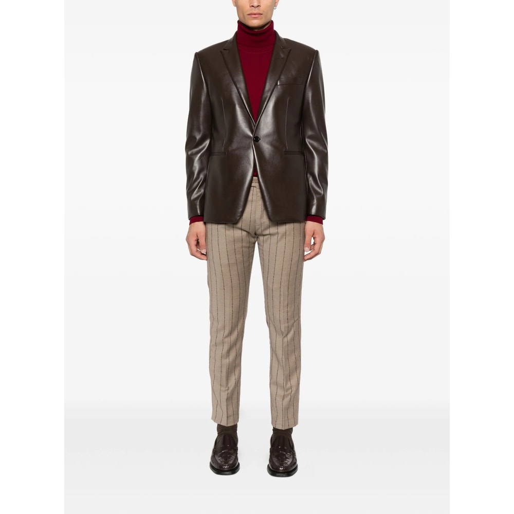 Reveres 1949 Single-breasted Blazer In Brown