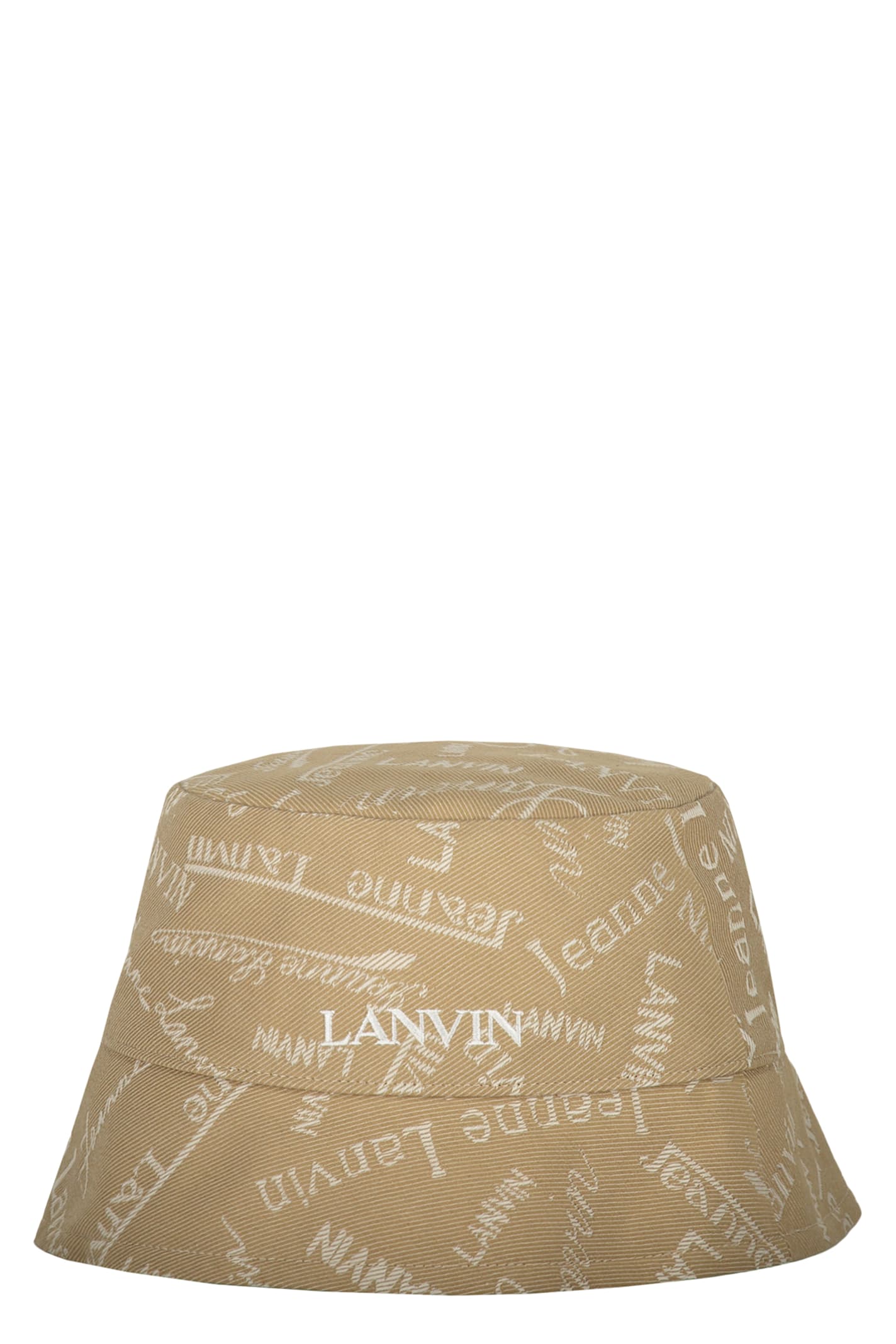 Shop Lanvin Bucket Hat In Beige