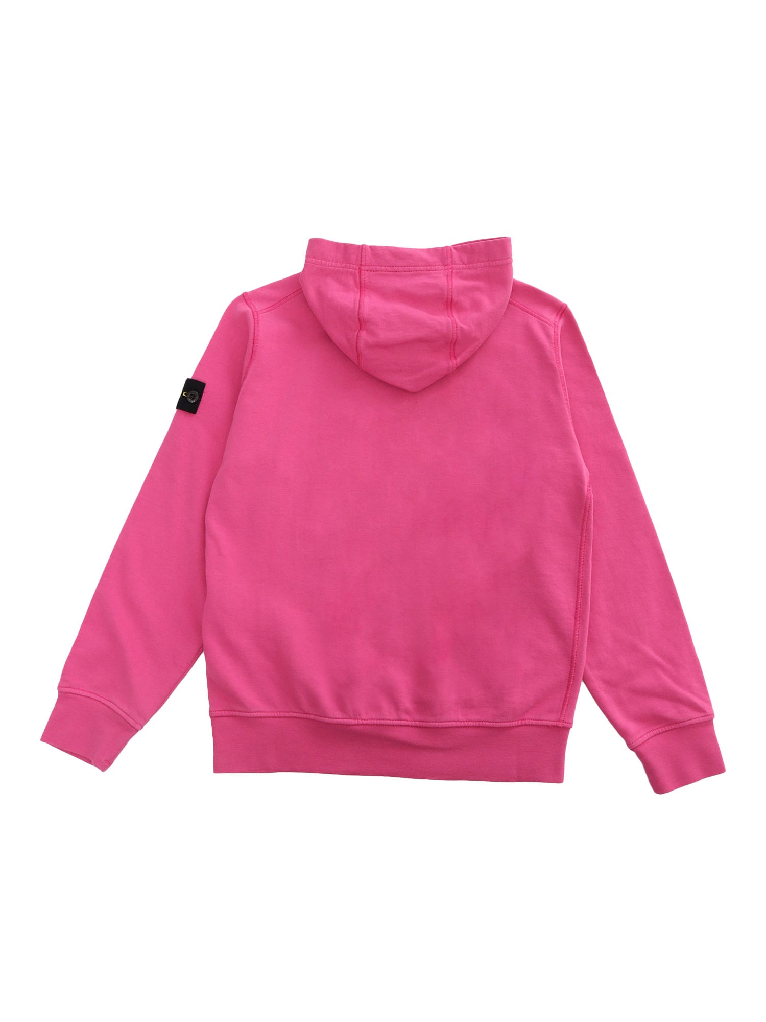 Shop Stone Island Junior Pink Hoodied Sweatshirt In Purple