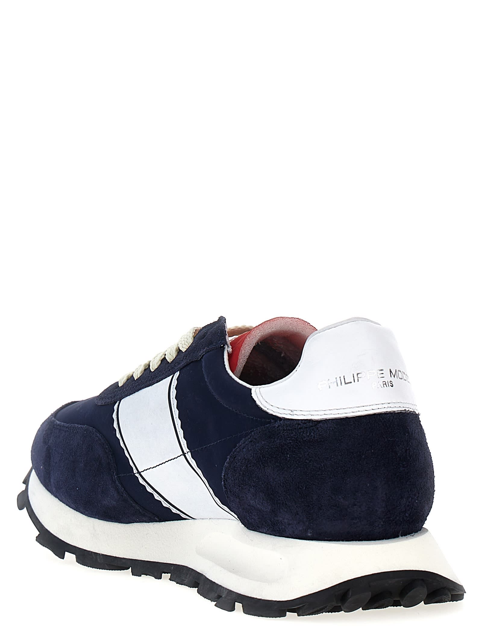 Shop Philippe Model Tour Low Sneakers In Blue/white