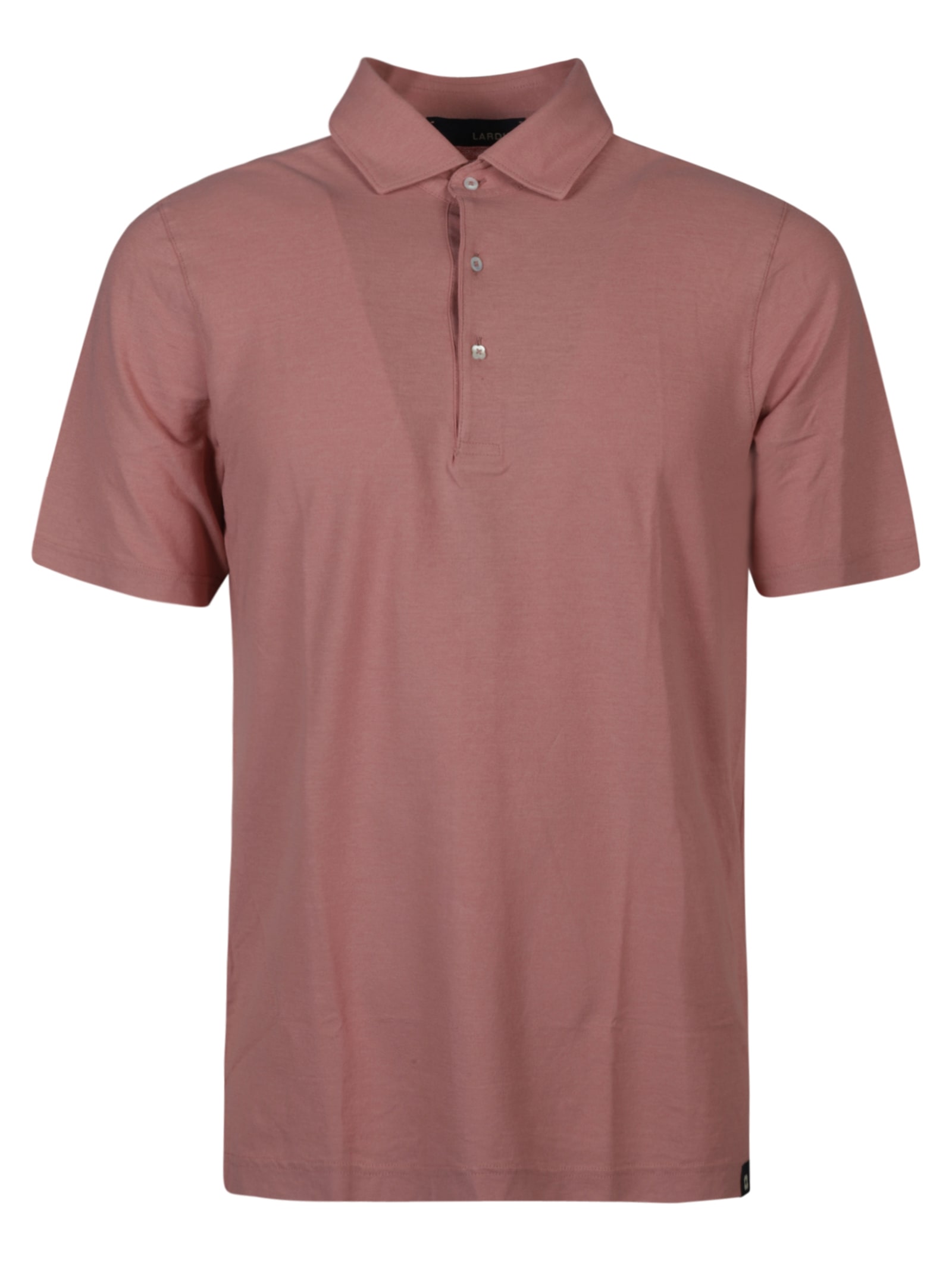 Lardini Regular Fit Plain Polo Shirt In Pink