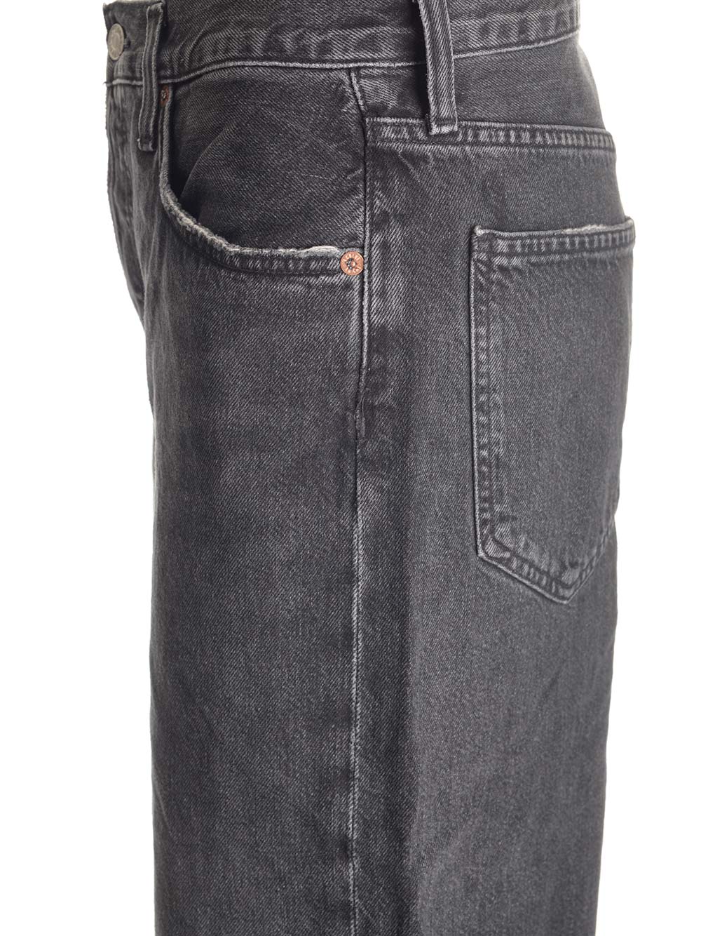 Shop Agolde Faded Black Baggy Jeans In Parax Paradox