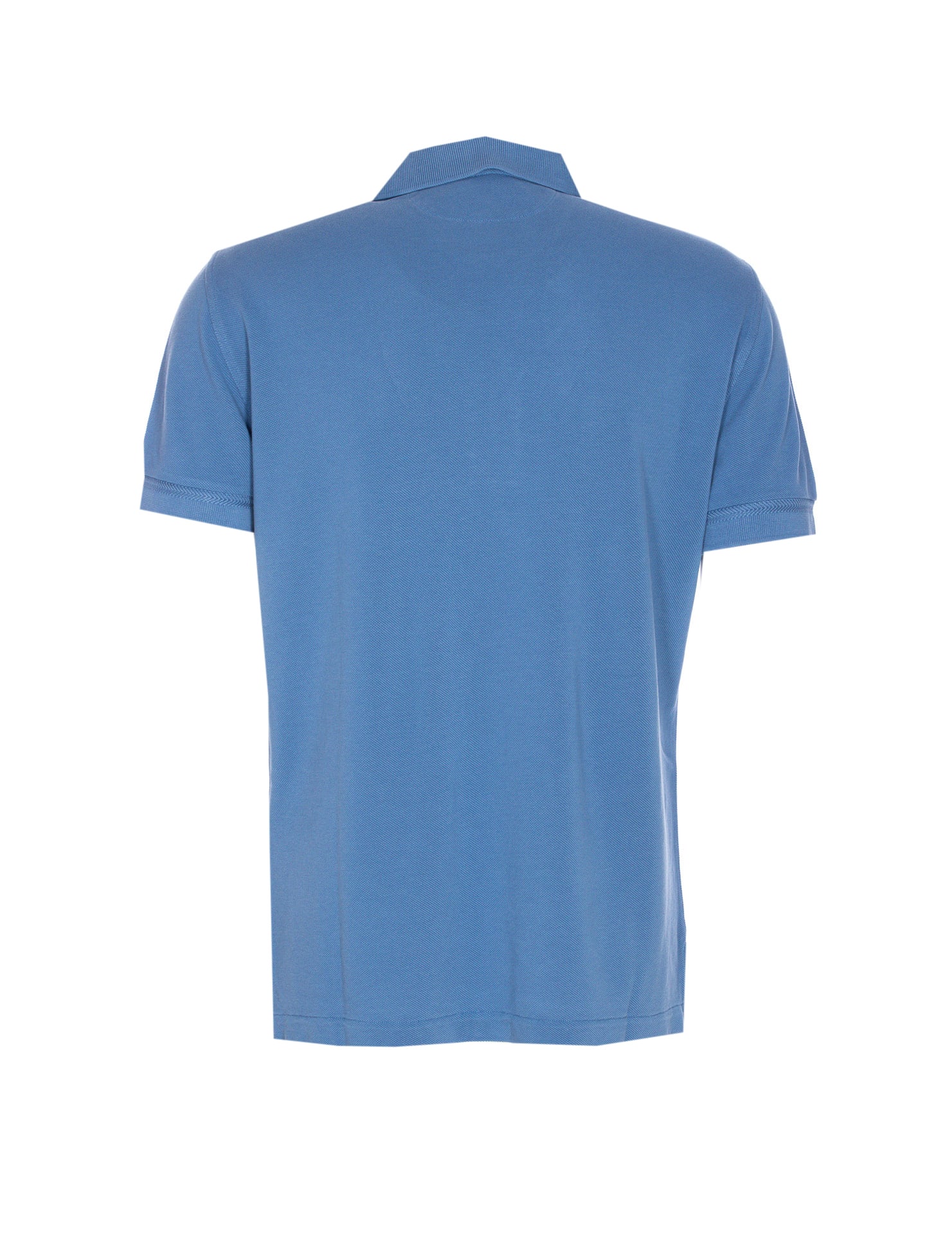 Tom Ford Lyocell Piquet Polo Shirt In Blue