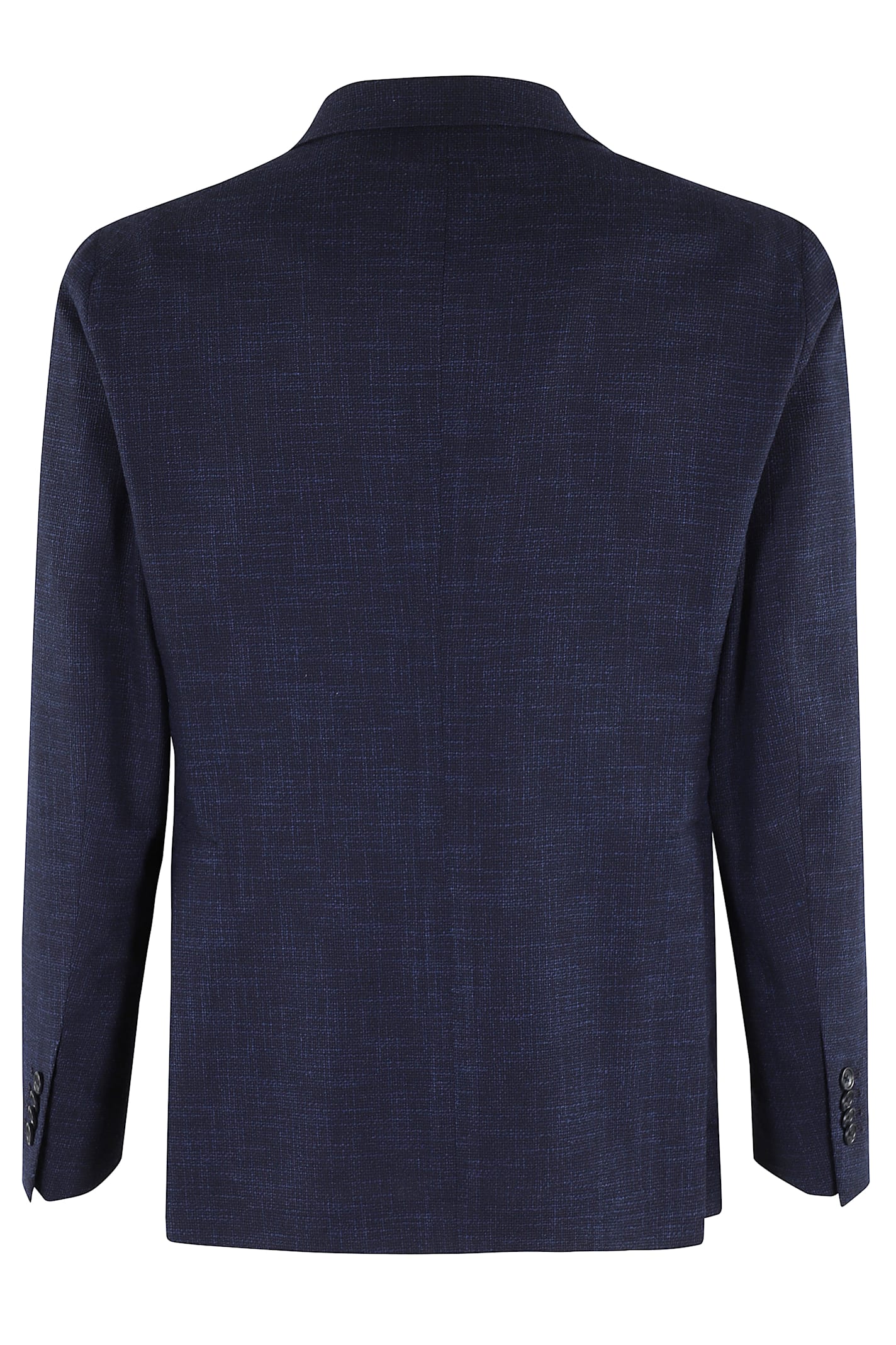 Tagliatore Single Breasted Wool Silk Cotton Tuoia Effect Jacket In Blu