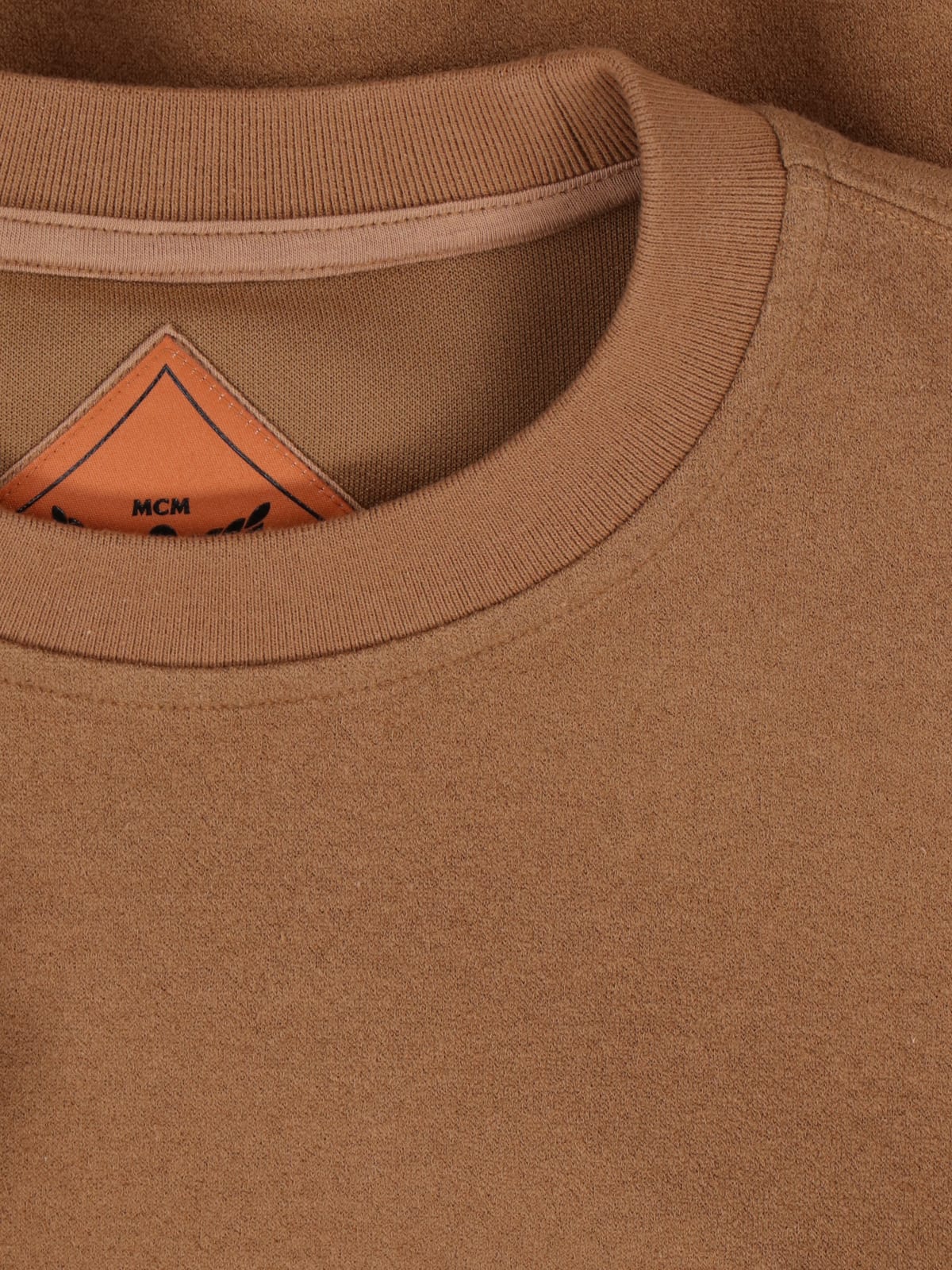 Shop Mcm Logo Crewneck Sweatshirt In Brown