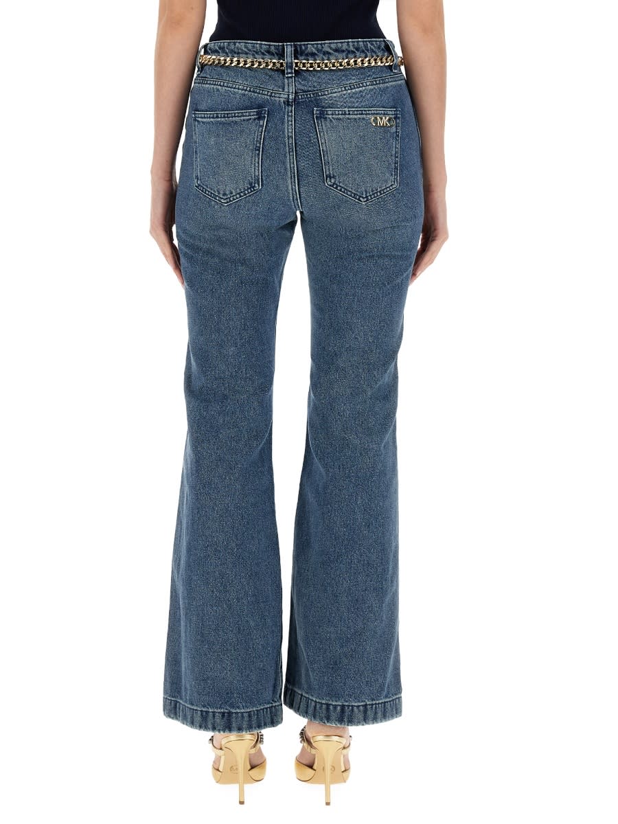 Shop Michael Kors Flare Fit Jeans In Denim