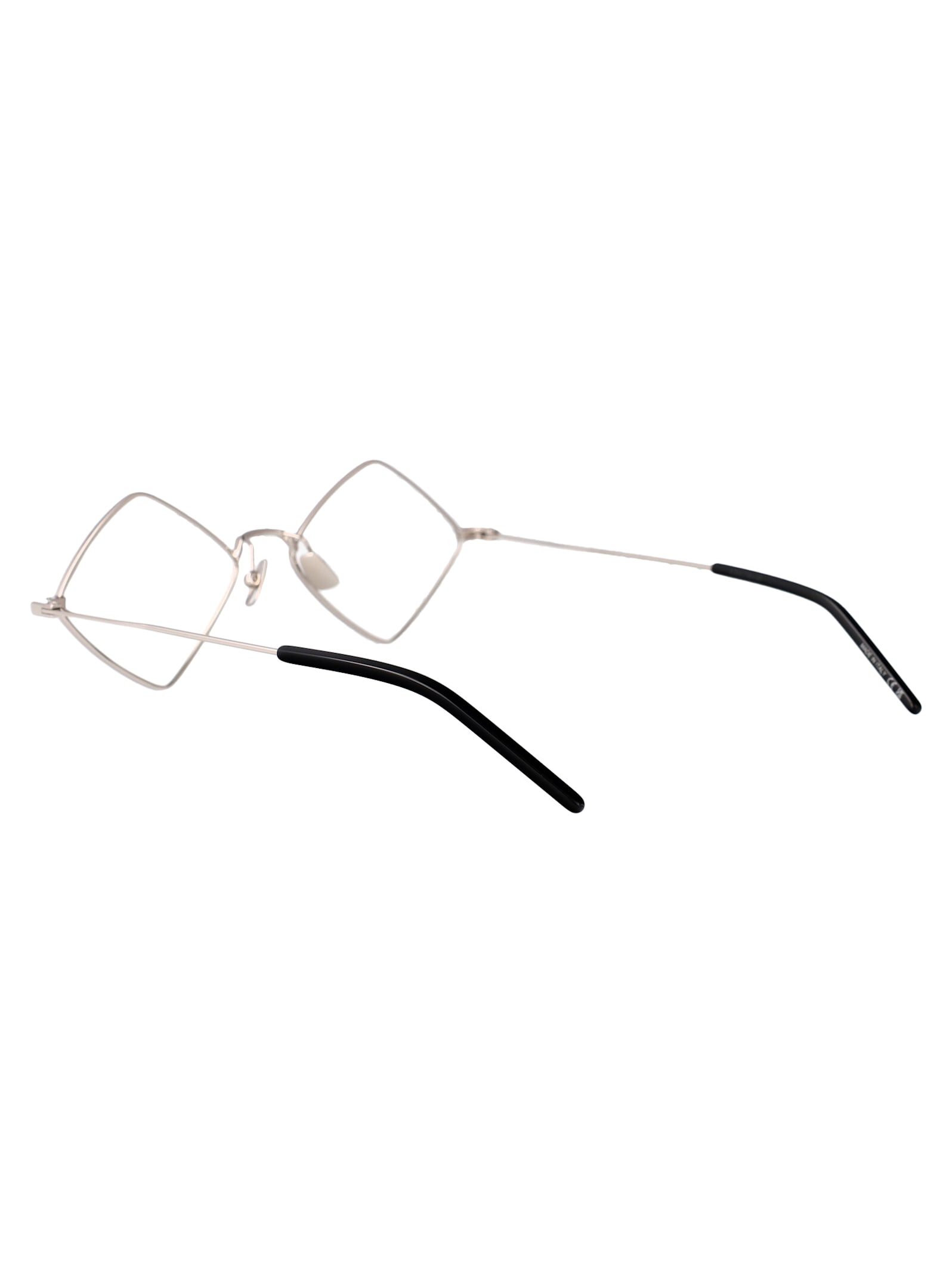 Saint Laurent Sl 302 Lisa Opt Glasses In Silver-silver-transparent
