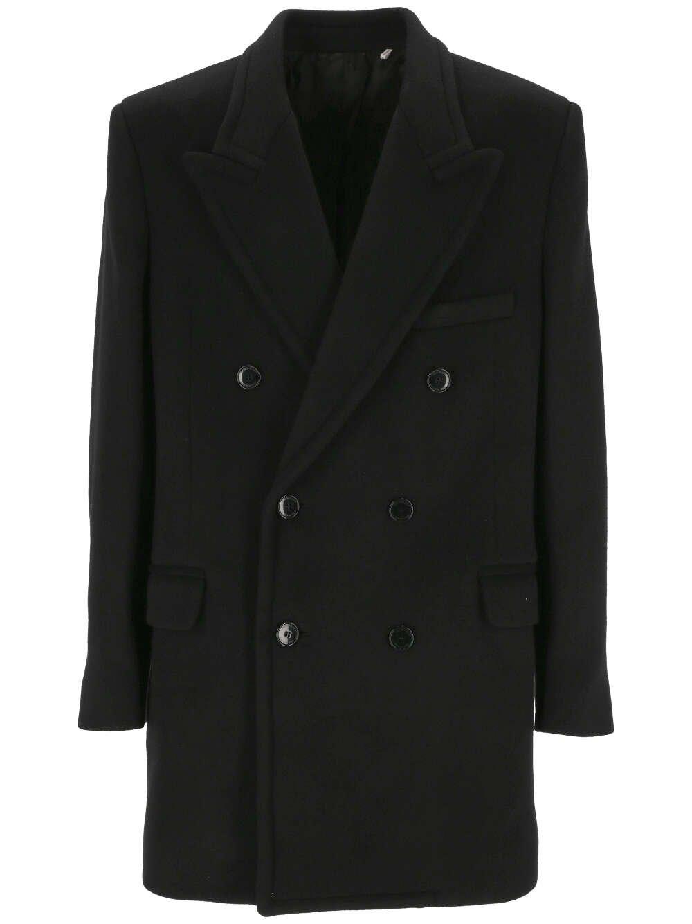 Shop Isabel Marant Double-breasted Straight Hem Coat In Black