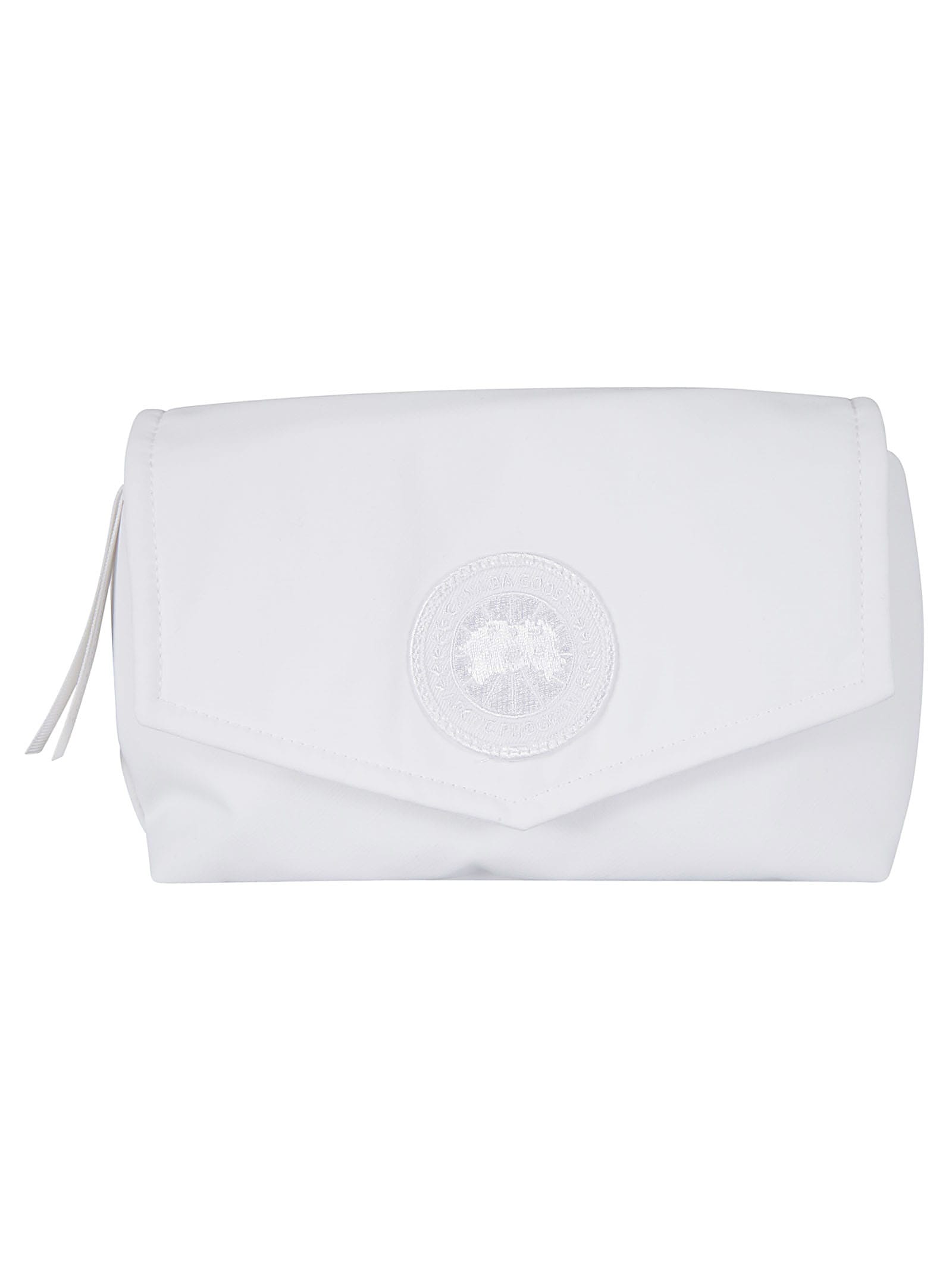 Shop Canada Goose Logo Patched Mini Belt Bag In White