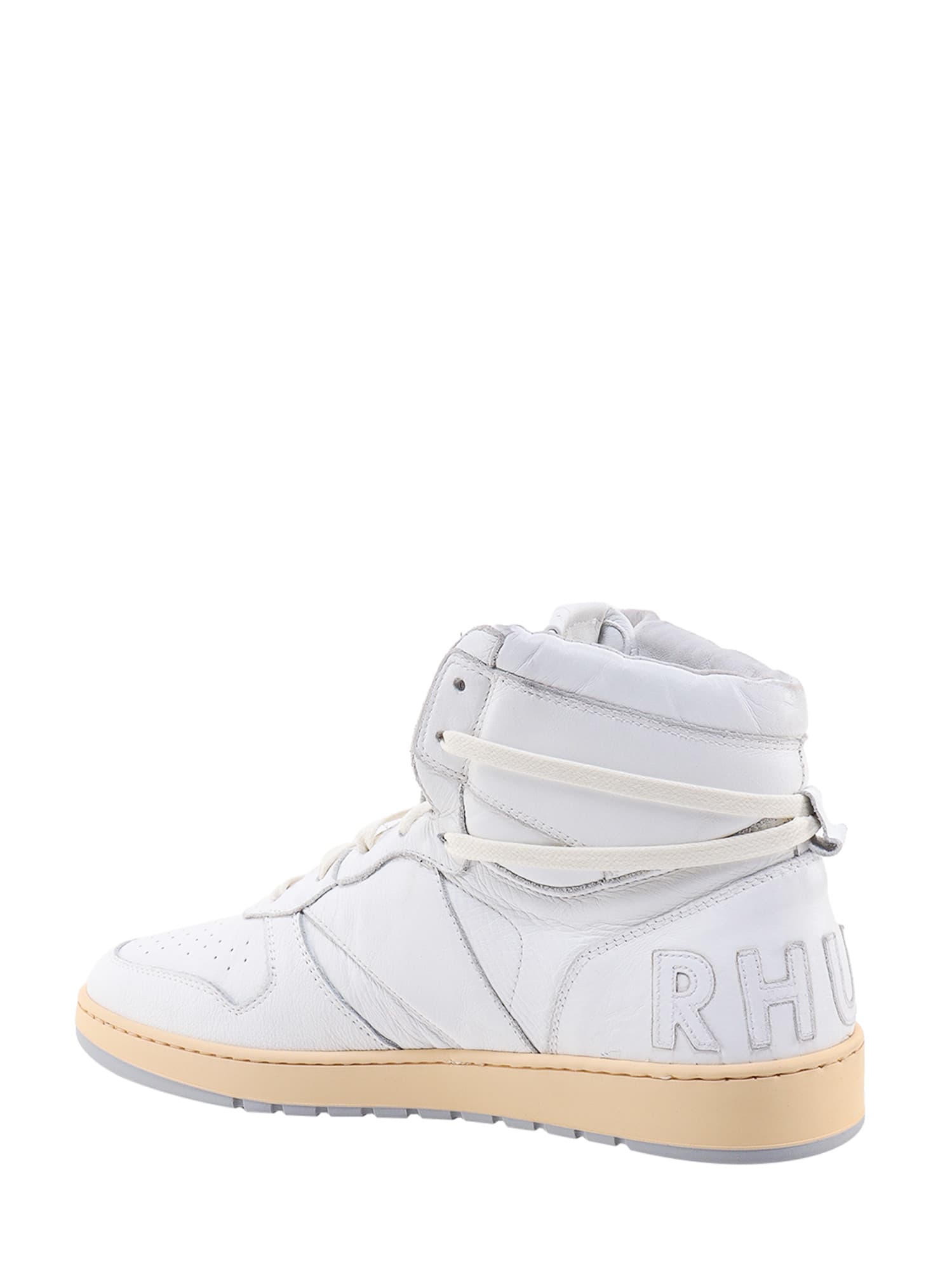 Shop Rhude Rhecess Hi Sneakers In White